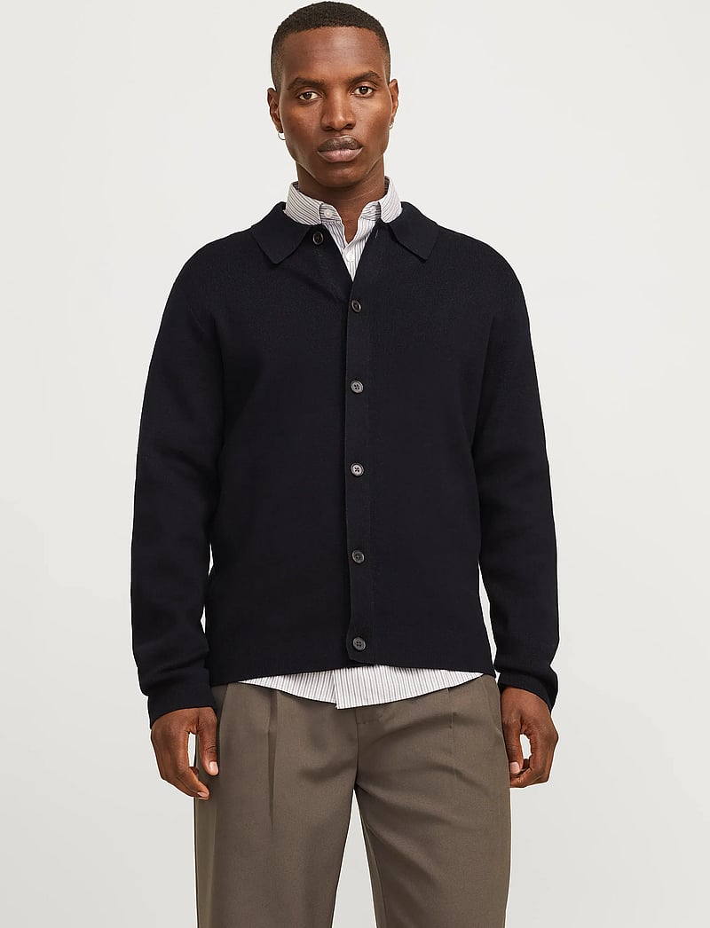 Jack & Jones - JPRBLAMILANO SPRING KNIT CARDIGAN - cardigans - black - 0