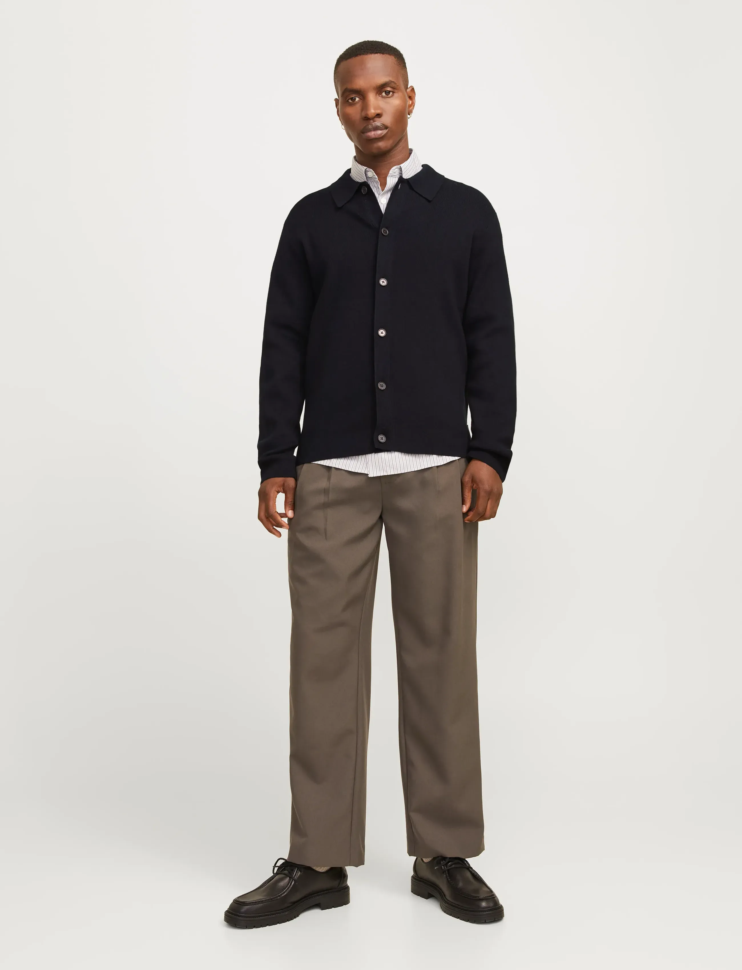 Jack & Jones JPRBLAMILANO SPRING KNIT CARDIGAN - Streetstyle - BLACK / black