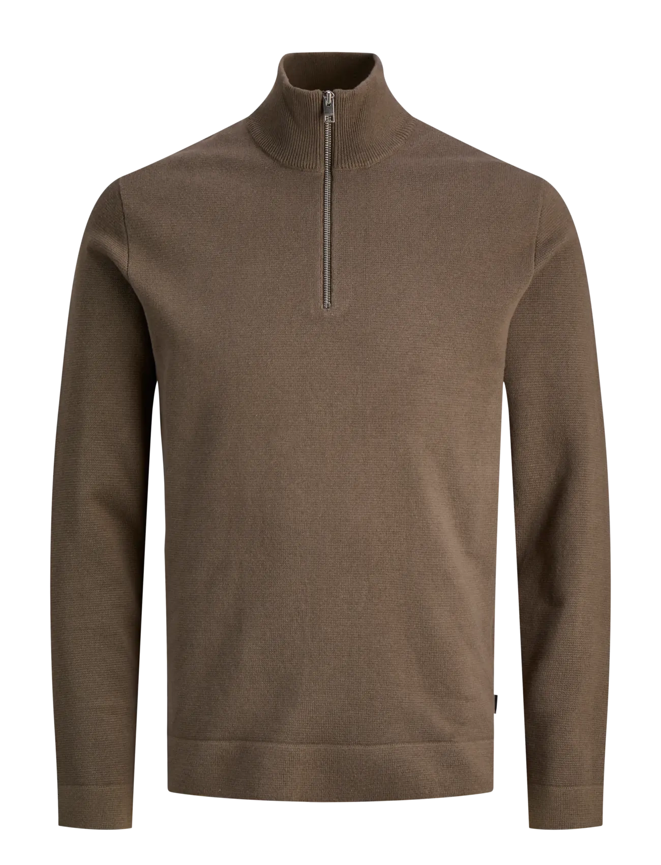 Jack & Jones JPRBLAMILANO SPRING KNIT HALF ZIP - Knitwear - MOREL / brown