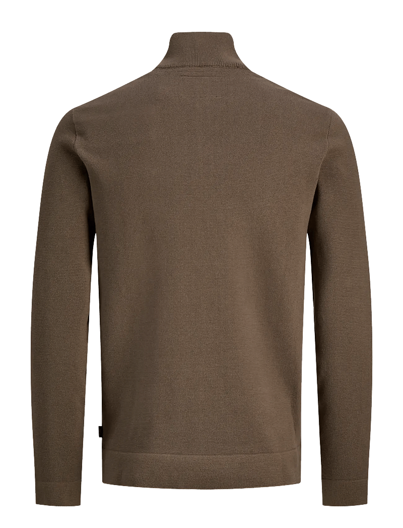 Jack & Jones - JPRBLAMILANO SPRING KNIT HALF ZIP - tõmblukk-kaelusega džemprid - morel - 2