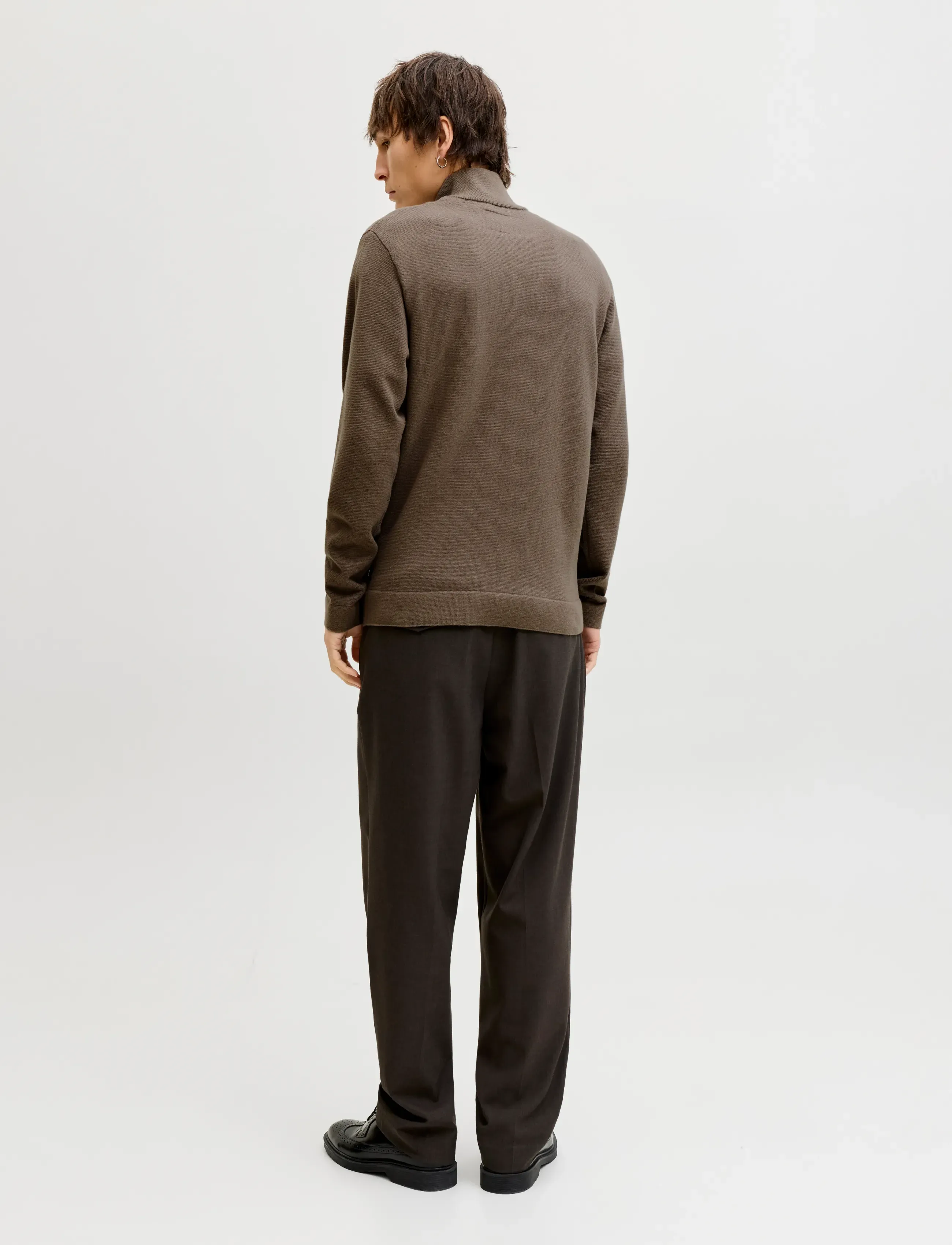 Jack & Jones - JPRBLAMILANO SPRING KNIT HALF ZIP - half zip jumpers - morel - 3