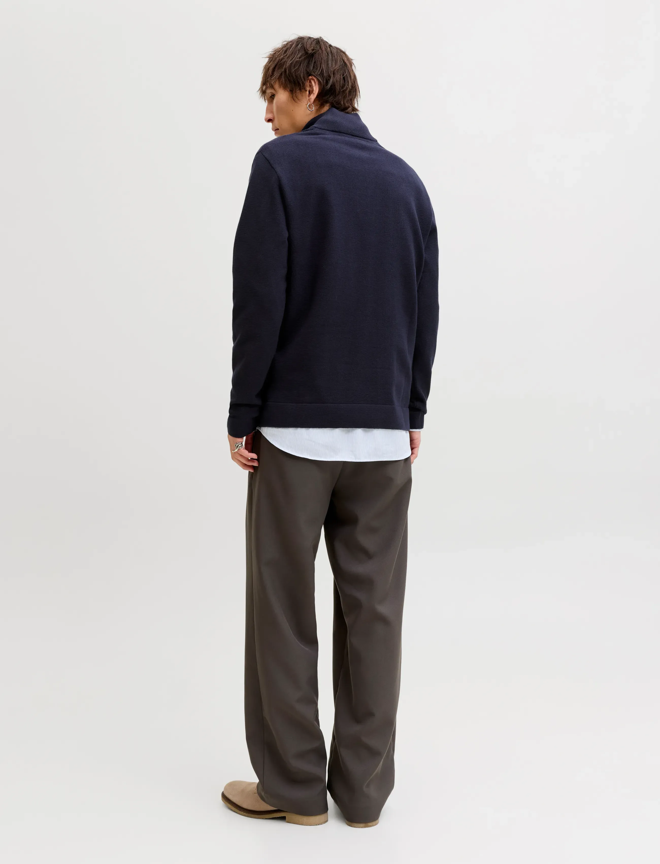 Jack & Jones - JPRBLAMILANO SPRING KNIT HALF ZIP - tõmblukk-kaelusega džemprid - night sky - 2