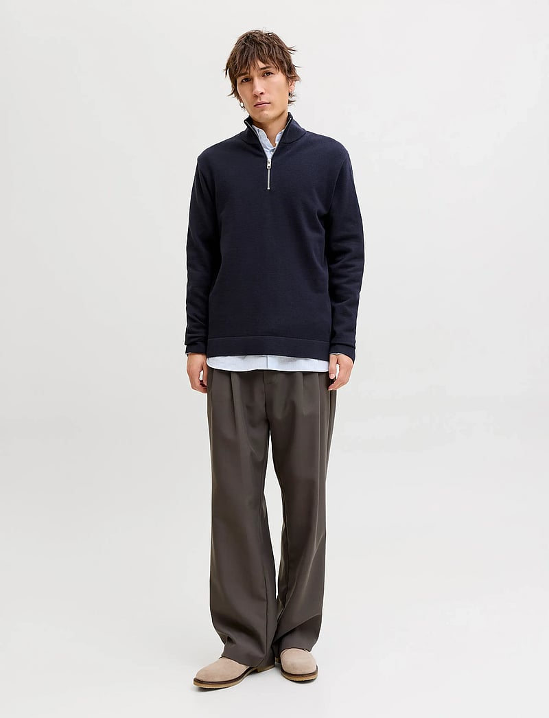 Jack & Jones - JPRBLAMILANO SPRING KNIT HALF ZIP - pullover mit halbem reißverschluss - night sky - 3