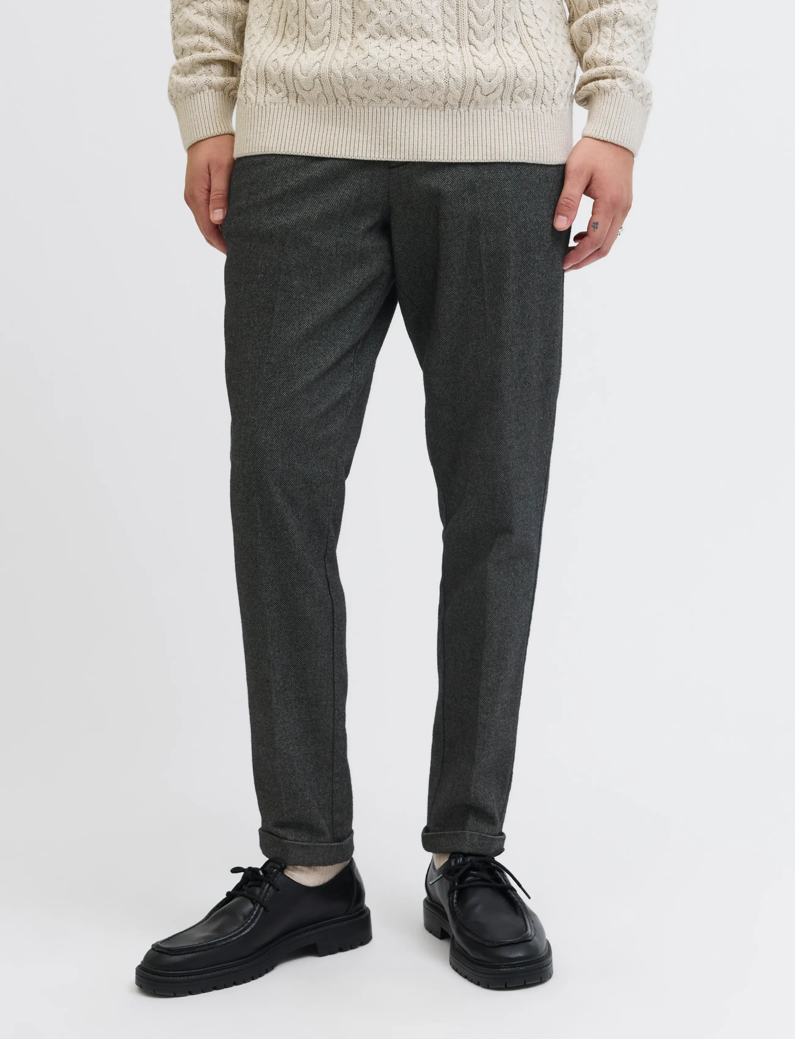 Jack & Jones Jpstace Henry Chino Sn, 33 x 32, Grey, Bukser > Chinos, Herre