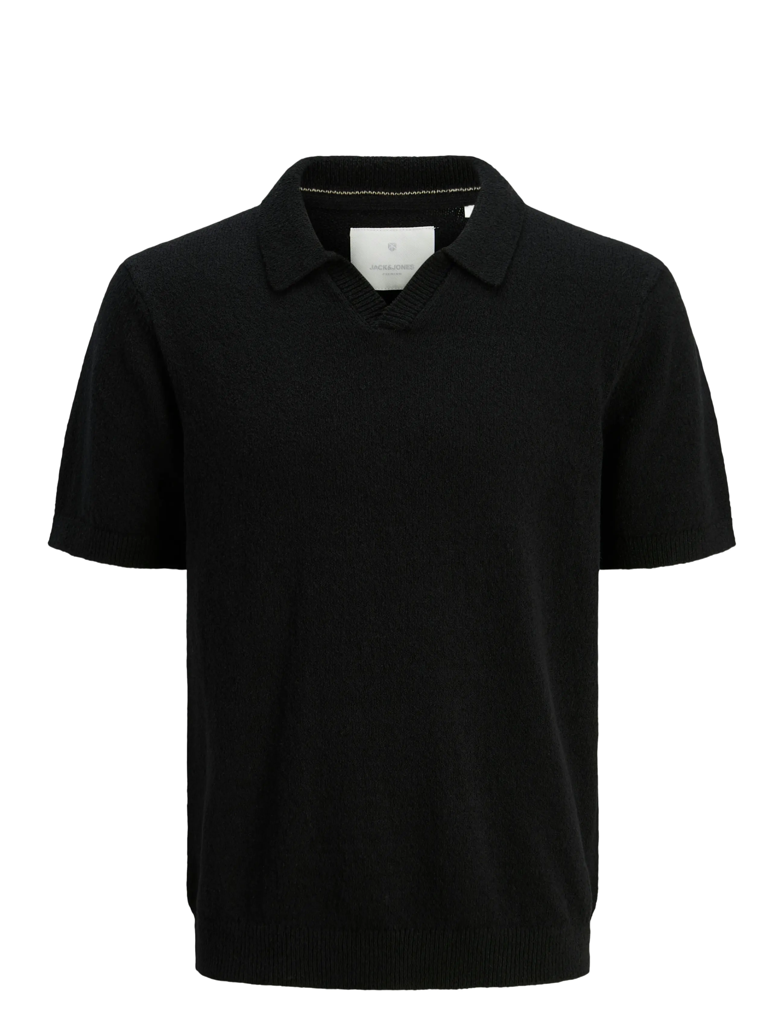 JACK & JONES Jprccwilder Knit Split Neck Schwarz - XL - Herren