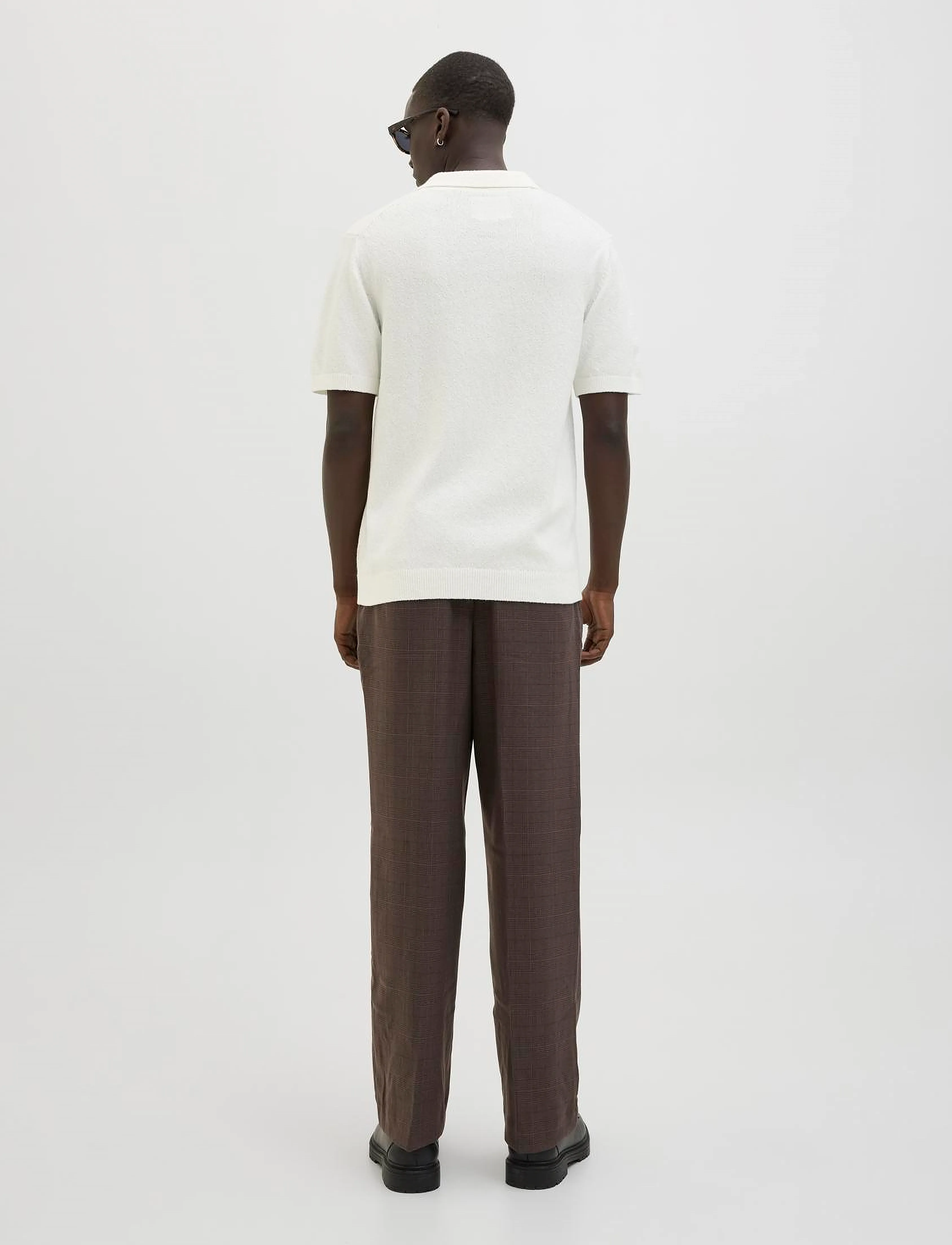Jack & Jones JPRCCWILDER KNIT SPLIT NECK - Vatertag - CLOUD DANCER / white