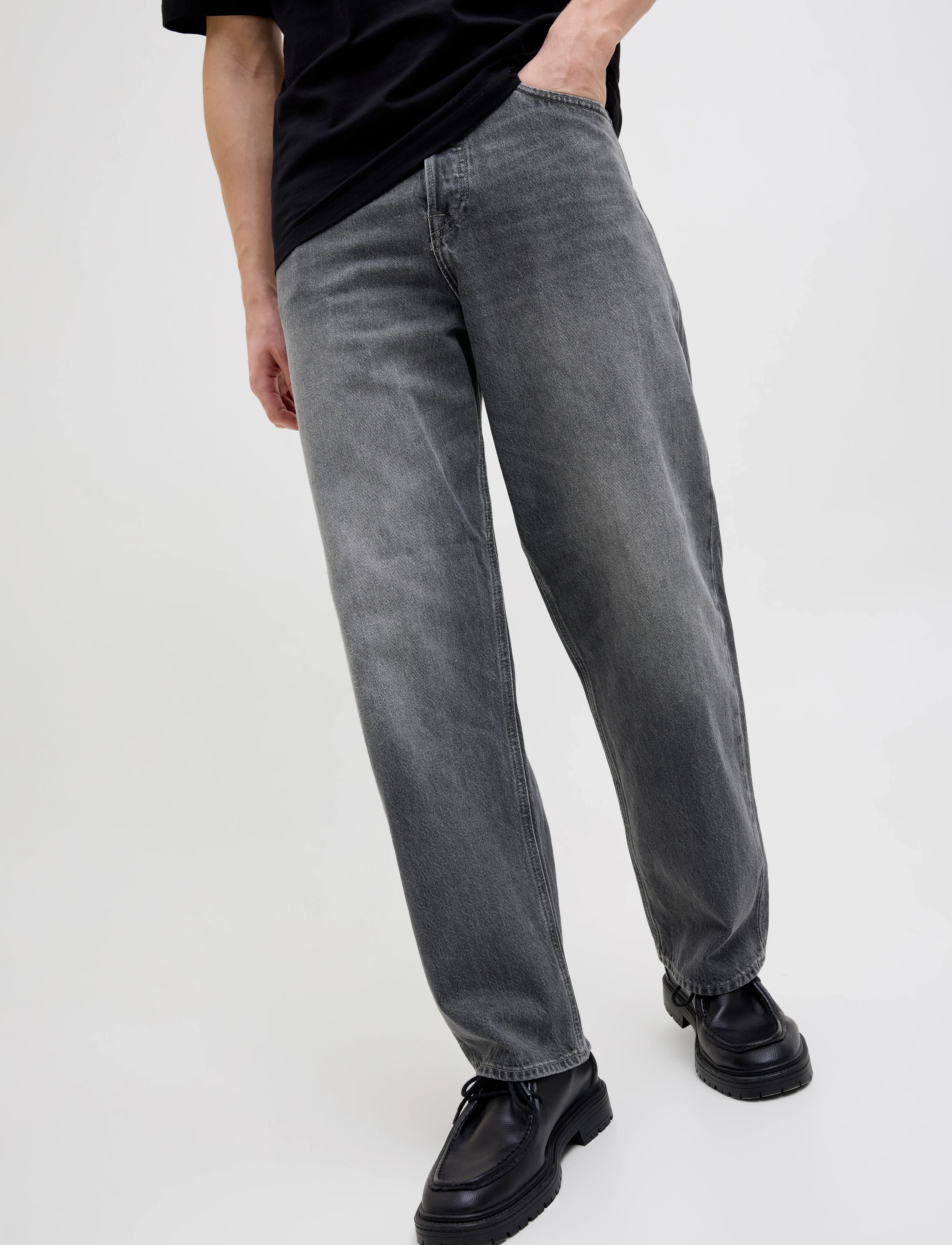 Jack & Jones JJIALEX JJORIGINAL AM 399 NOOS - Gatvės stilius - BLACK DENIM / grey