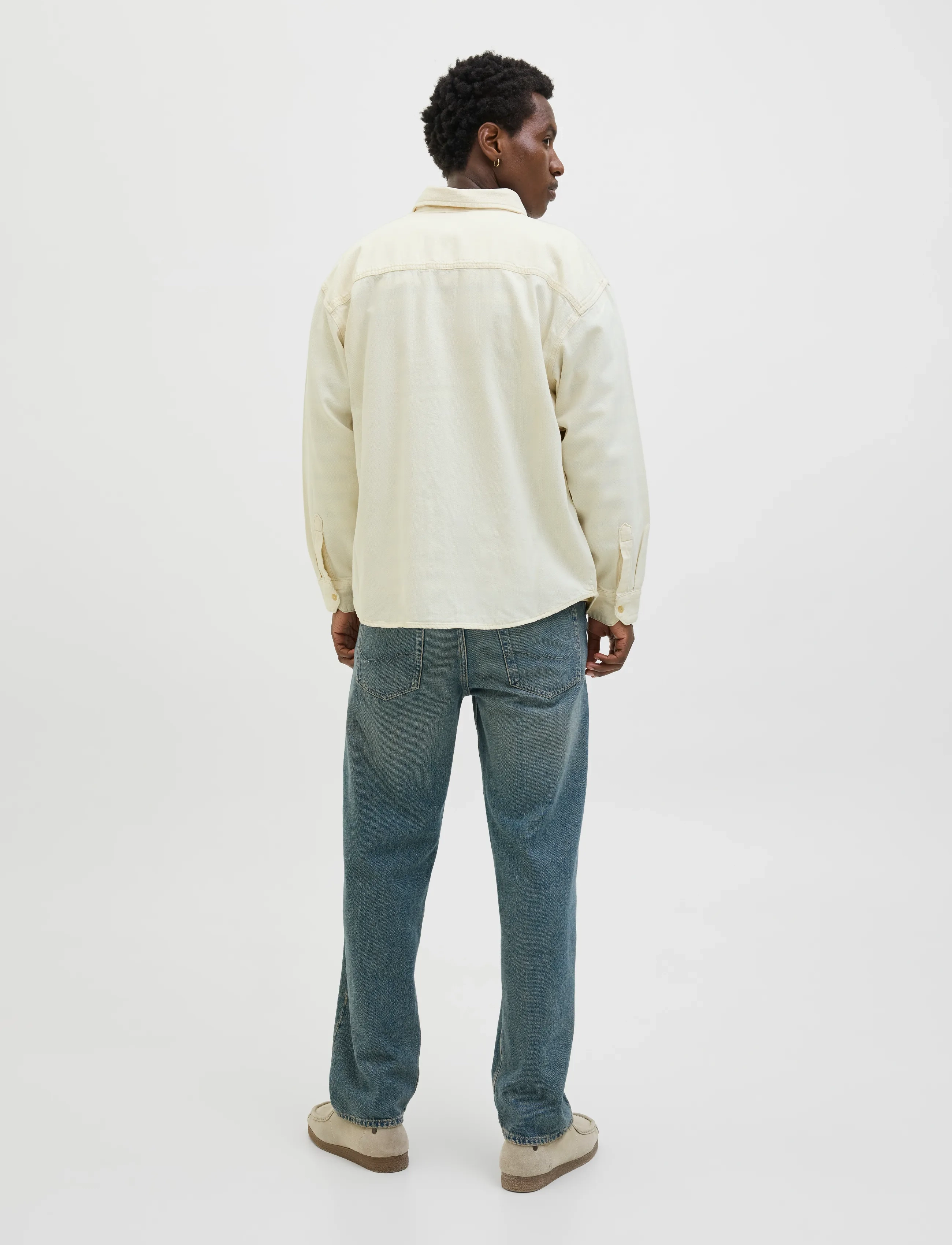 Jack & Jones - JORSANTORINI DENIM SHIRT LS SN - denimskjorter - ecru - 2
