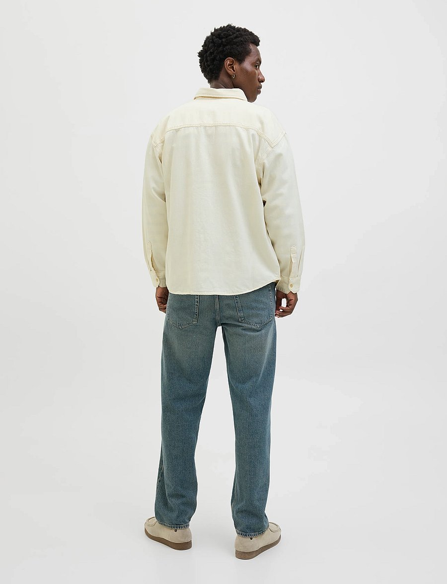 Jack & Jones - JORSANTORINI DENIM SHIRT LS SN - denim shirts - ecru - 2