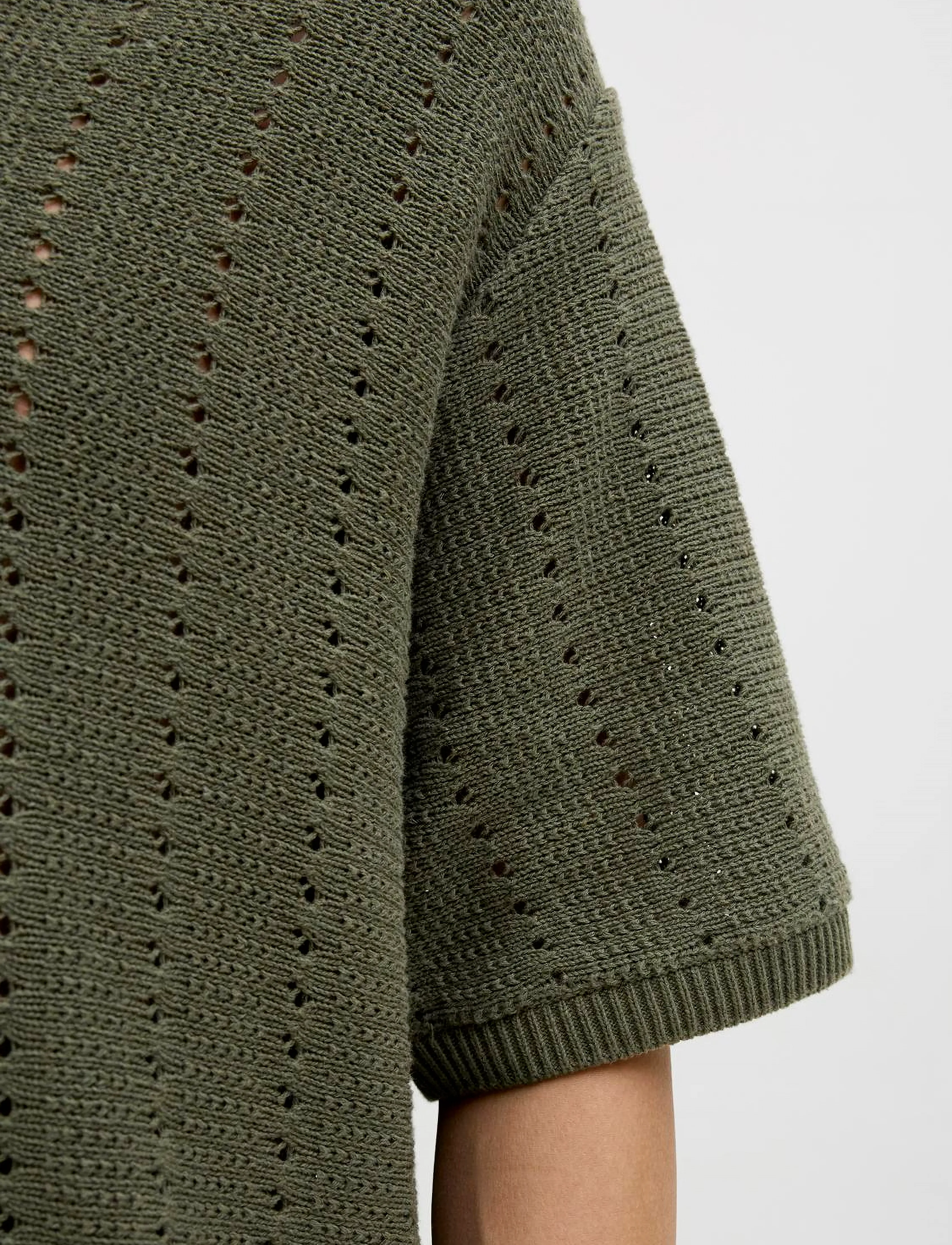 Jack & Jones - JORPAROS KNIT EASTER SS CROCHET POLO - prjónaðir pólóbolir - olive night - 2
