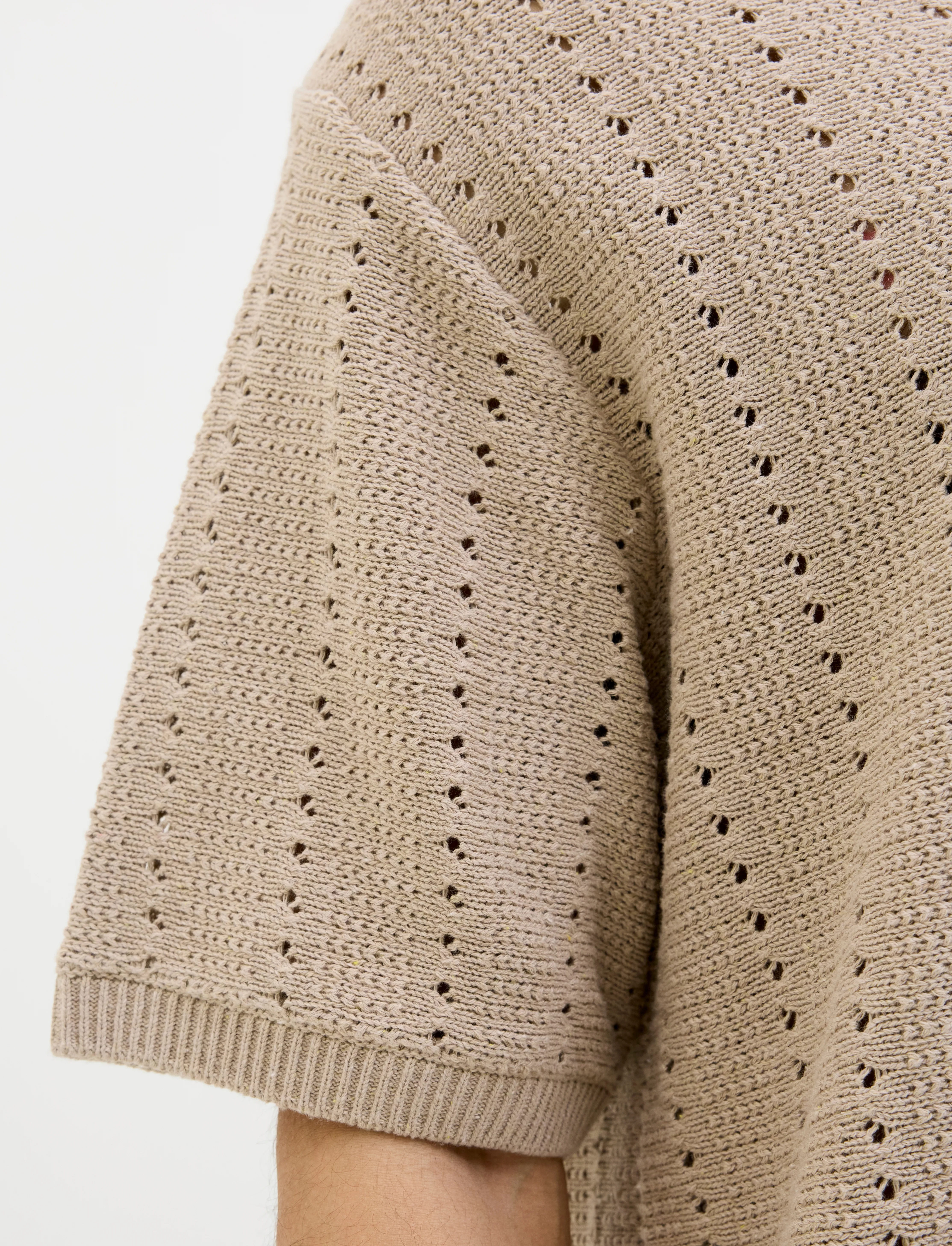 JACK & JONES Jorparos Knit Easter Ss Crochet Polo pikéer herr – bild 6