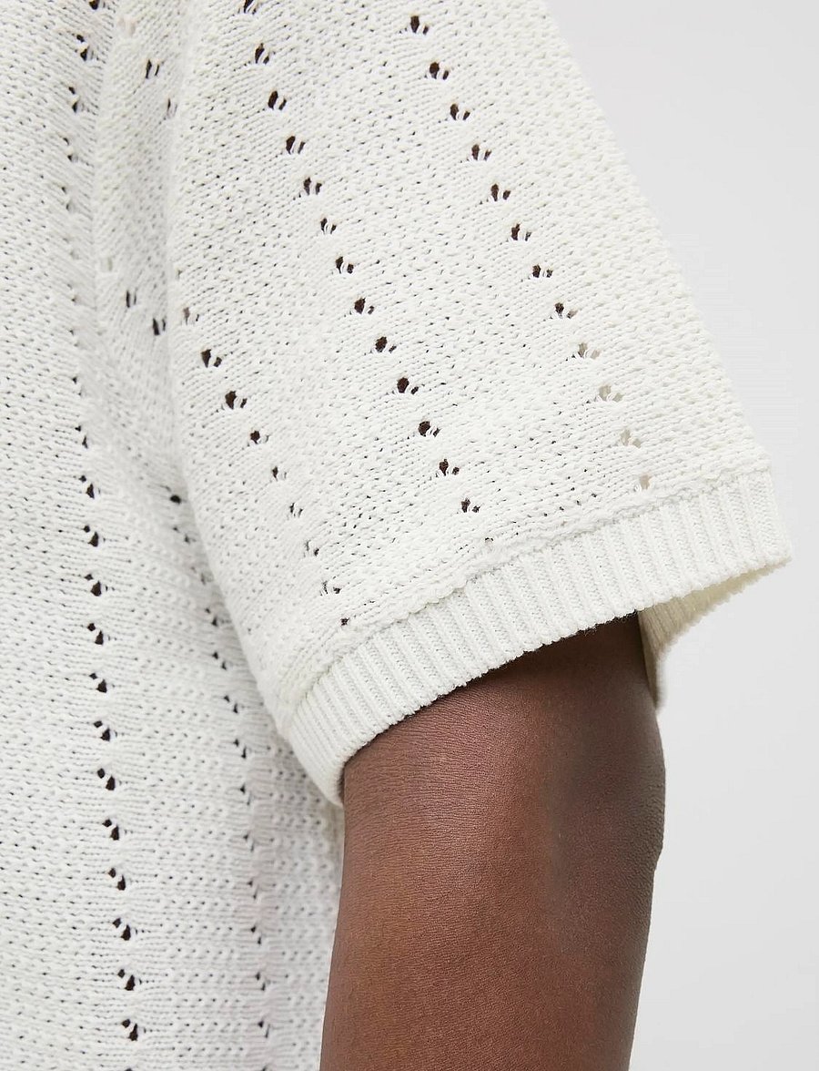 Jack & Jones - JORPAROS KNIT EASTER SS CROCHET POLO - polostrik - sea salt - 2