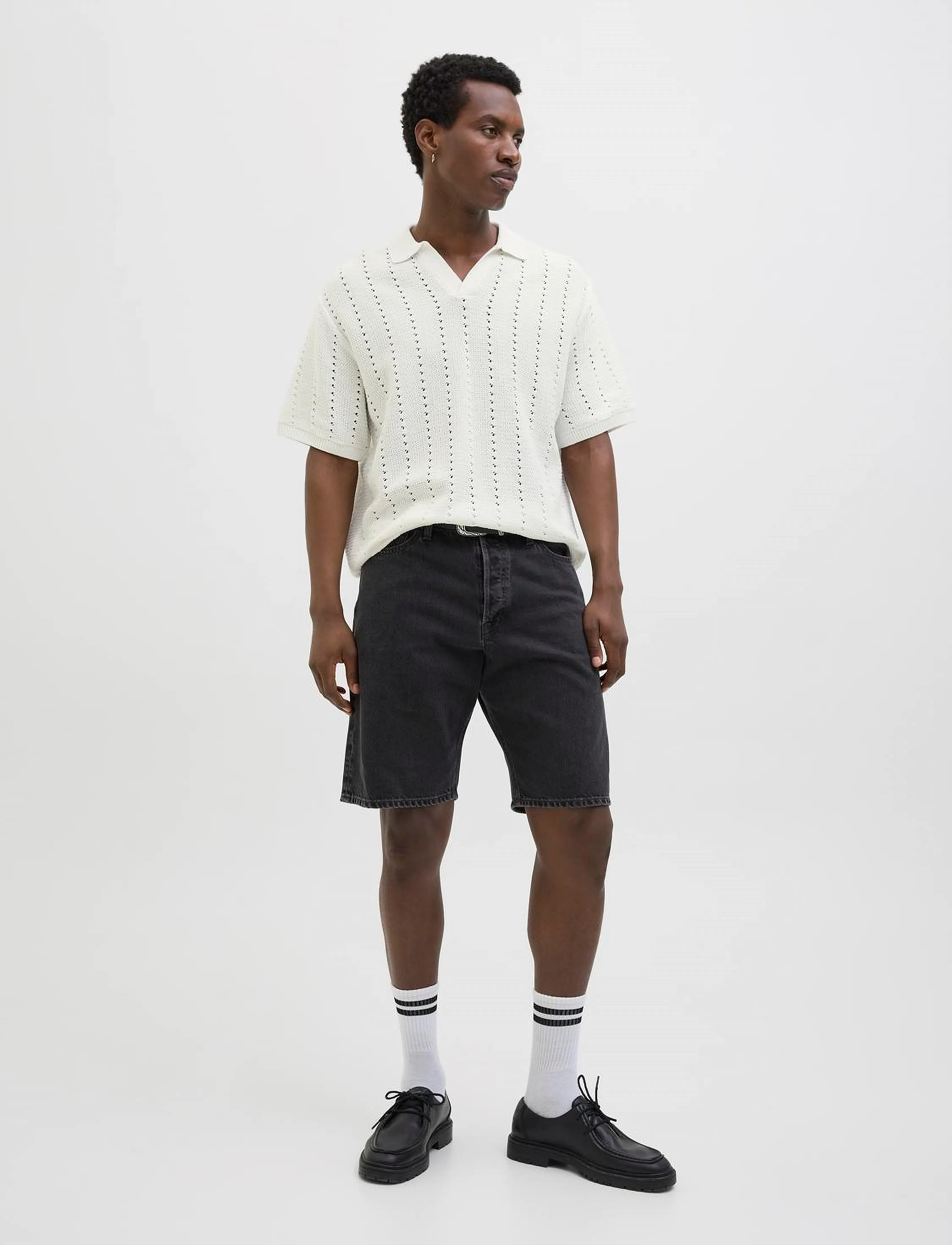 Jack & Jones - JORPAROS KNIT EASTER SS CROCHET POLO - kootud polosärgid - sea salt - 4