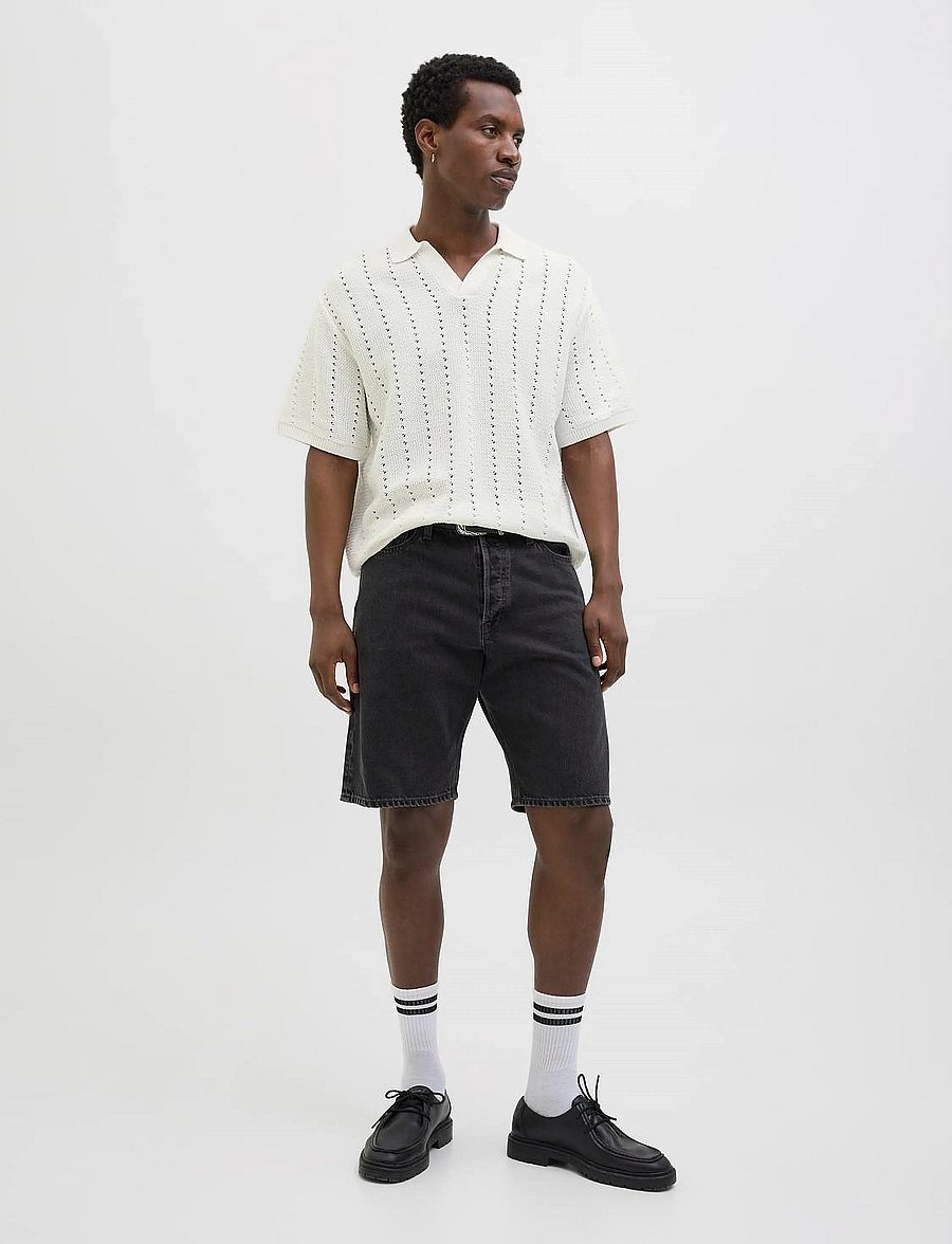 Jack & Jones - JORPAROS KNIT EASTER SS CROCHET POLO - polostrik - sea salt - 4