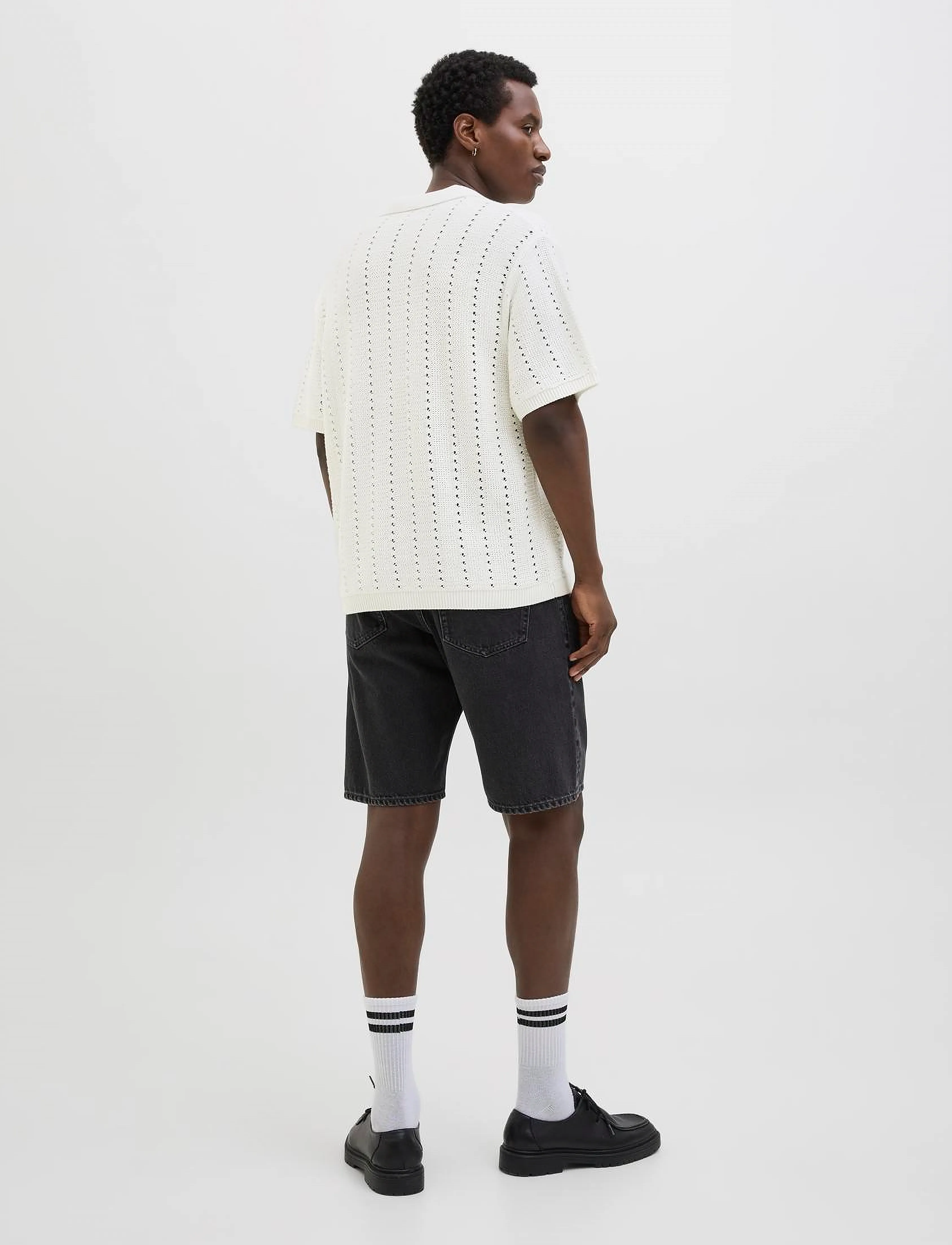 Jack & Jones - JORPAROS KNIT EASTER SS CROCHET POLO - kootud polosärgid - sea salt - 5