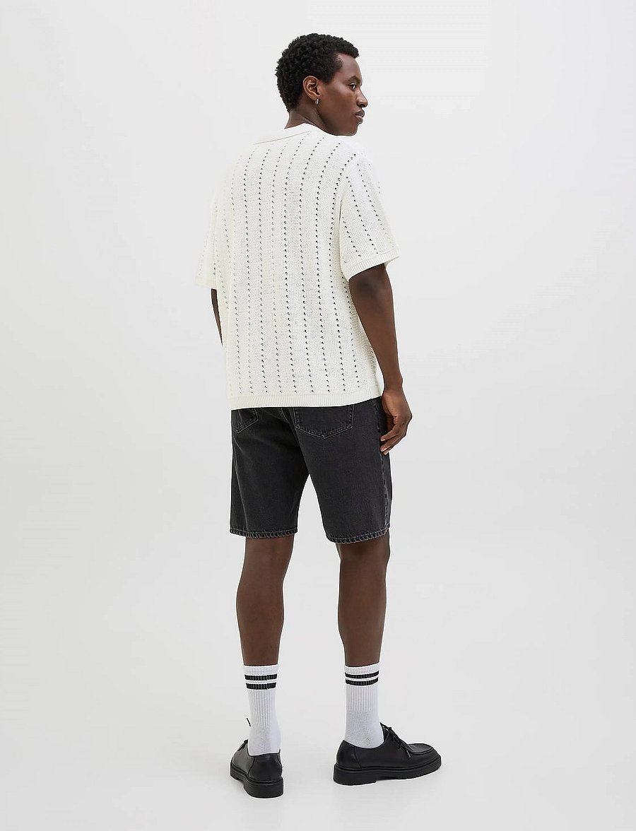 Jack & Jones - JORPAROS KNIT EASTER SS CROCHET POLO - polostrik - sea salt - 5
