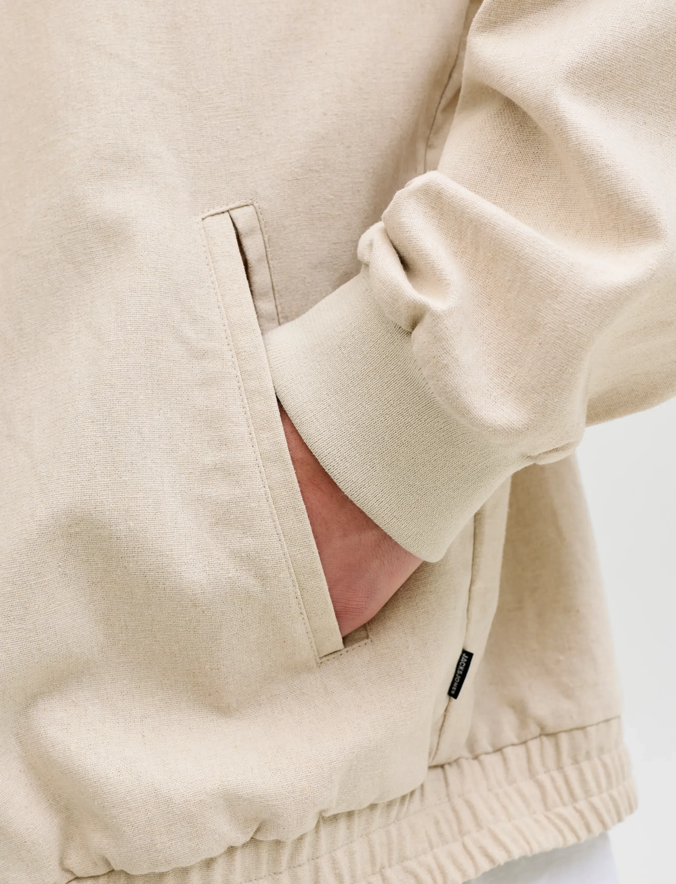 Jprblaleister Linen Blend Bomber Jkt Ln 4