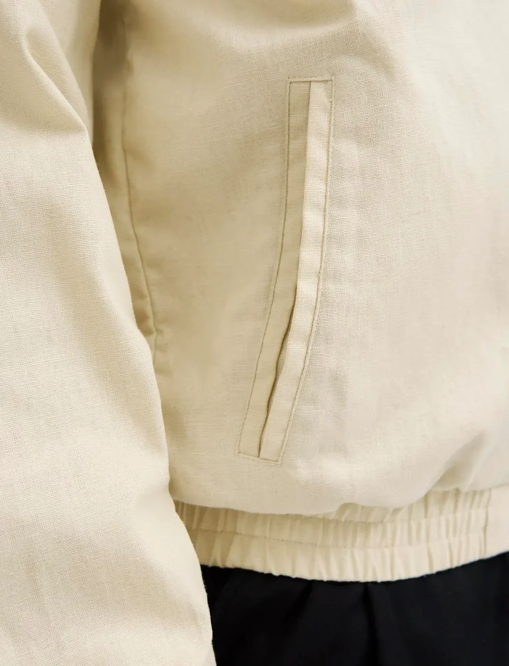 Jack & Jones - JPRBLALEISTER LINEN BLEND BOMBER JKT LN - fall jackets - whitecap gray - 4