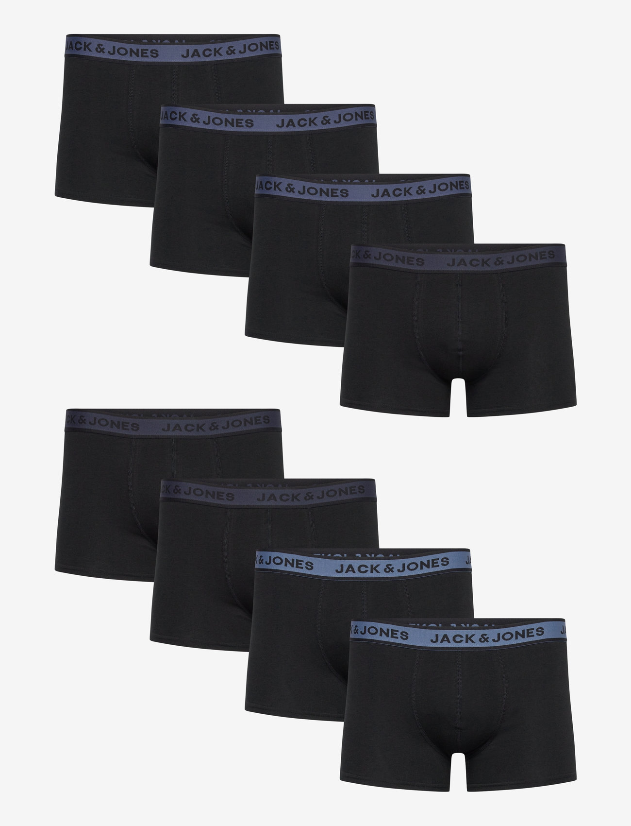 Jack & Jones - JACJOHN SOLID TRUNKS 8 PACK - black - 0