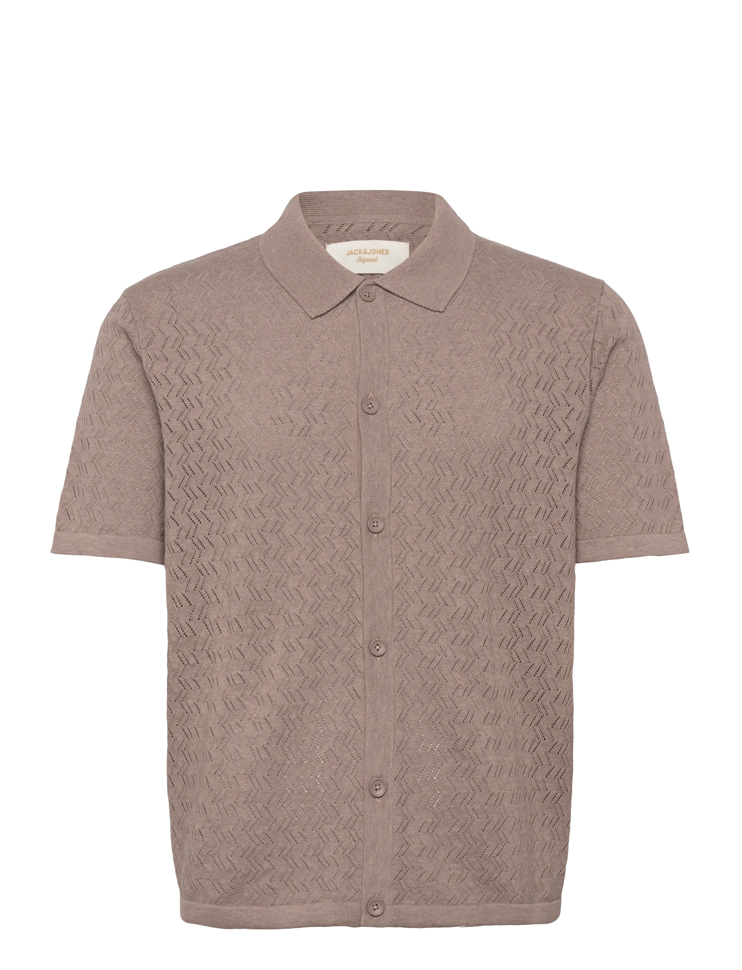 Jack & Jones Jortyler Knit Ss Polo Sn, XXL, Beige, Strik > Kortærmede Strikkede Poloer, Herre