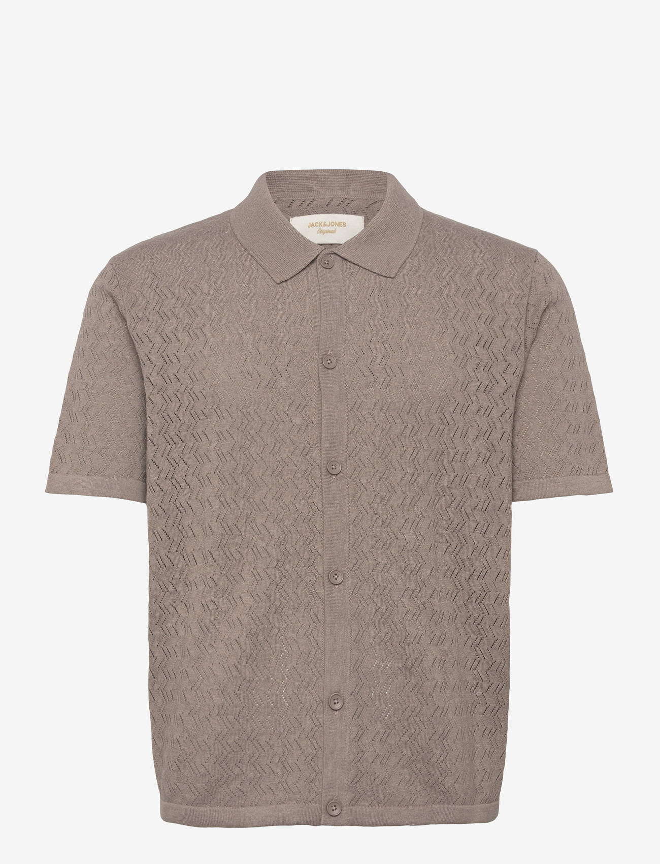 Jack & Jones - JORTYLER KNIT SS POLO SN - polostrik - mocha meringue - 0