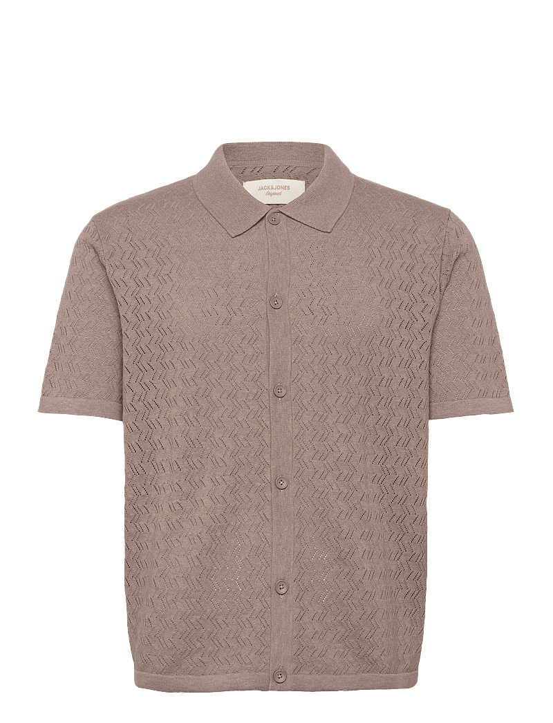Jack & Jones - JORTYLER KNIT SS POLO SN - polostrik - mocha meringue - 0