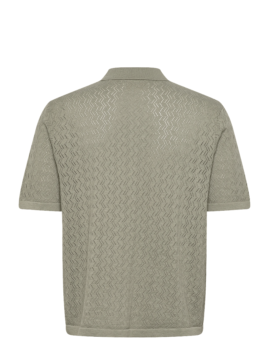 Jack & Jones - JORTYLER KNIT SS POLO SN - gestrickte polohemden - seagrass - 1