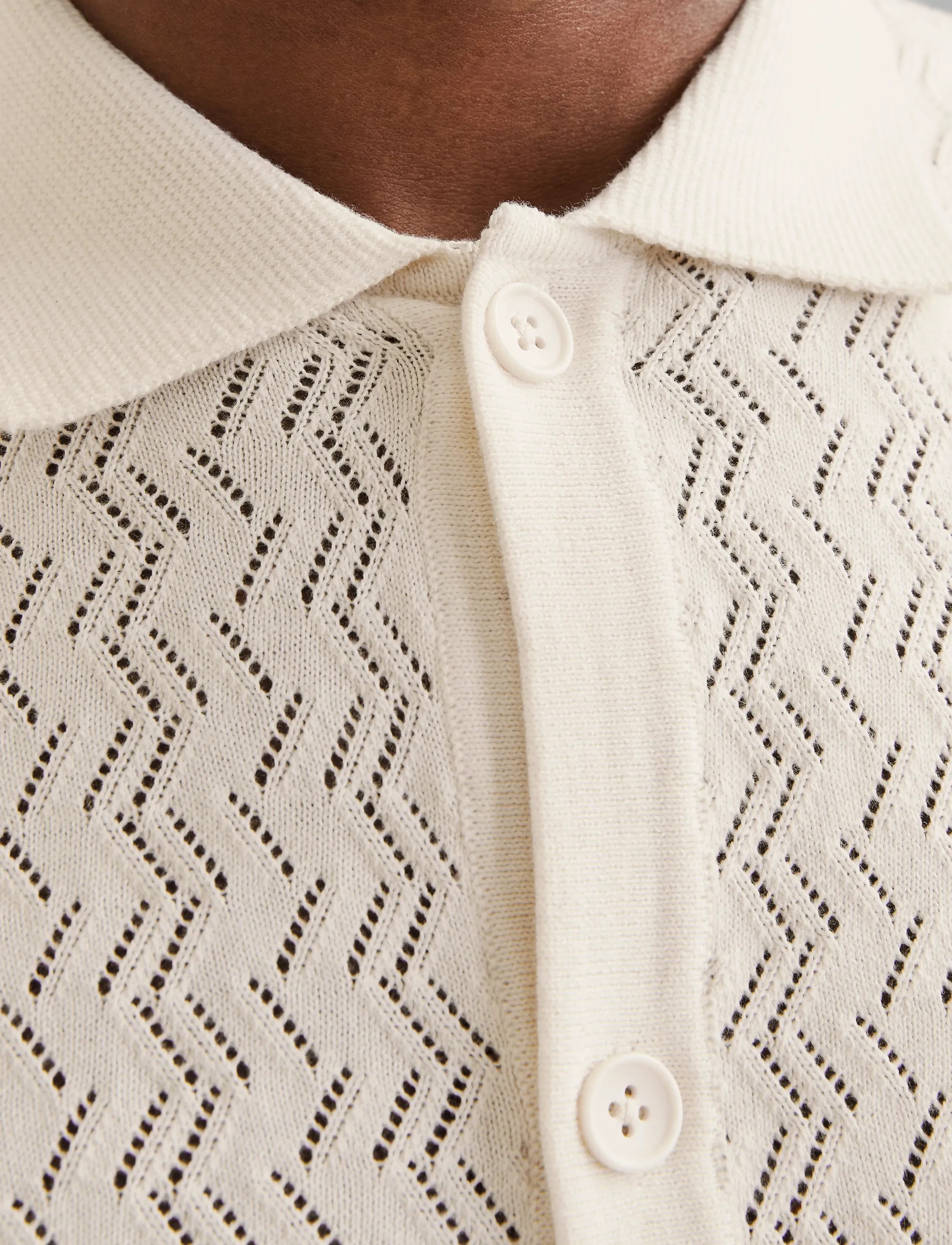 Jack & Jones - JORTYLER KNIT SS POLO SN - kootud polosärgid - sea salt - 4