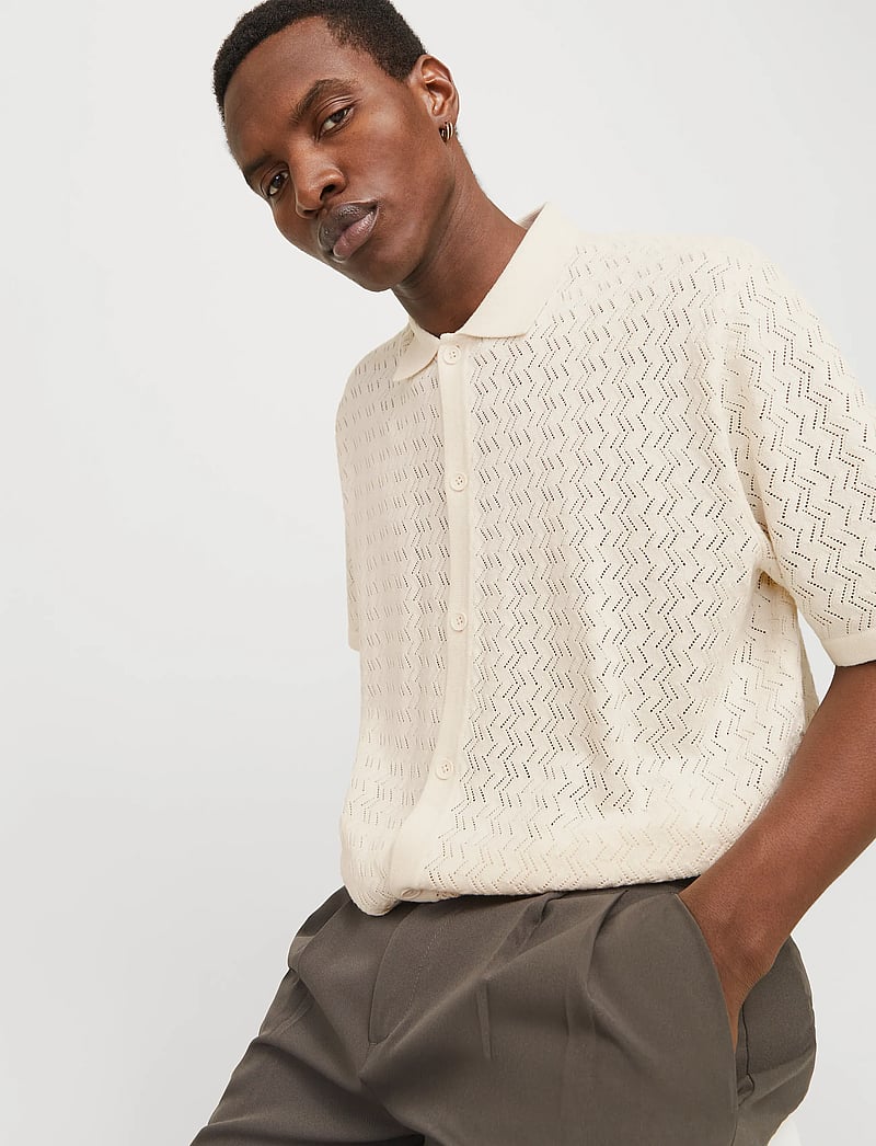 Jack & Jones - JORTYLER KNIT SS POLO SN - polostrik - sea salt - 5