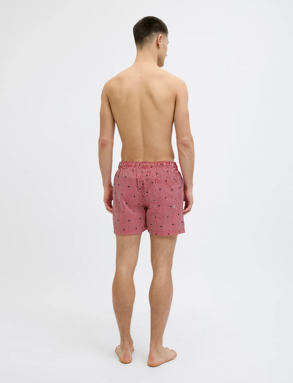 Jack & Jones - JPSTMAUI JJSWIM MINI STRIPE AKM SN - szorty kąpielowe - true red - 3