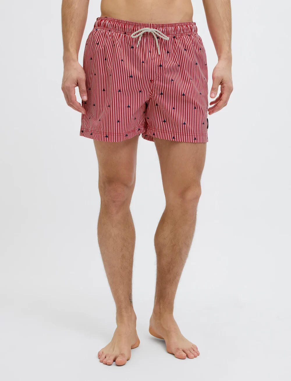 Jack & Jones - JPSTMAUI JJSWIM MINI STRIPE AKM SN - szorty kąpielowe - true red - 5