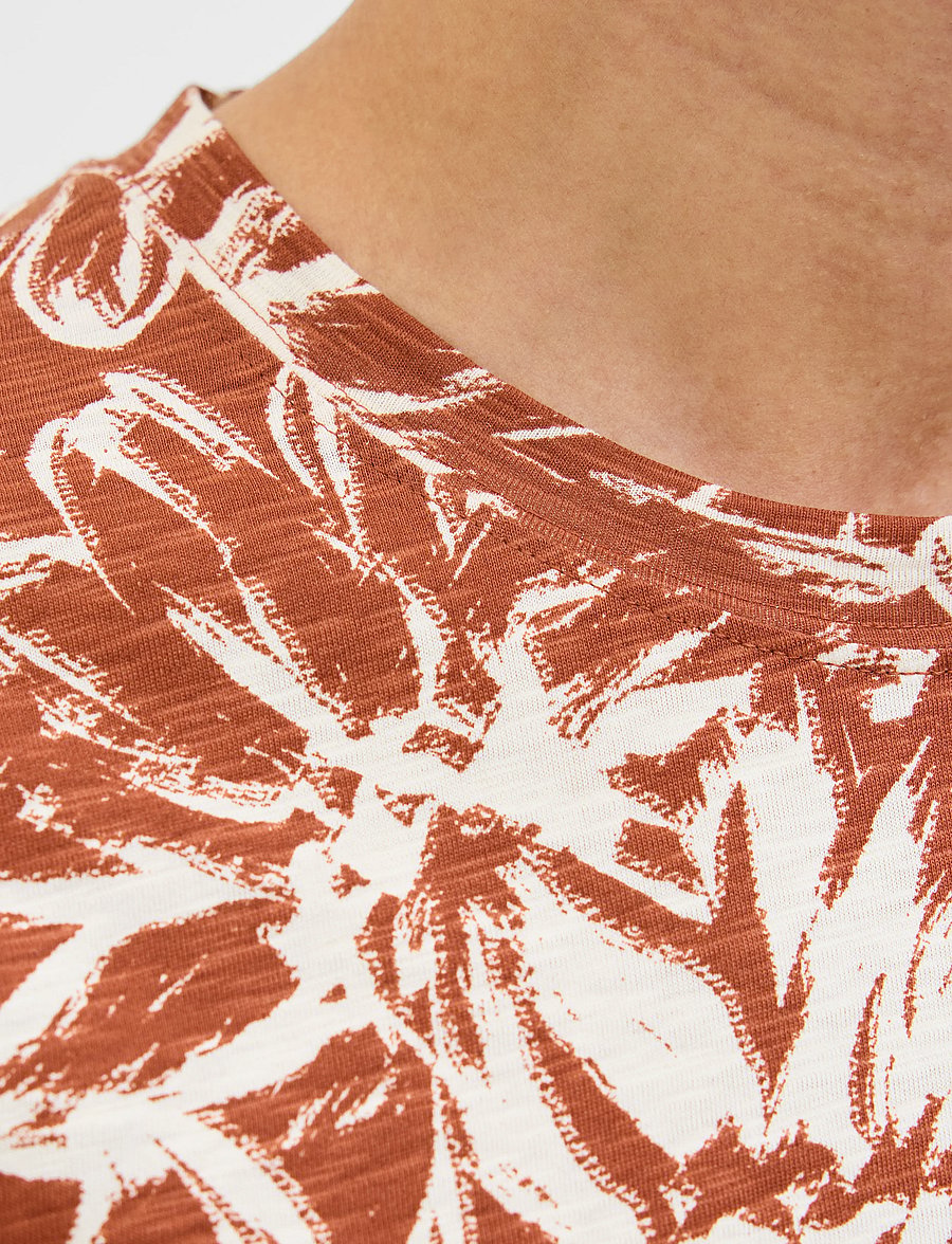Jack & Jones - JORSPLIT AOP TEE SS CREW NECK LN - kortærmede t-shirts - arabian spice - 4