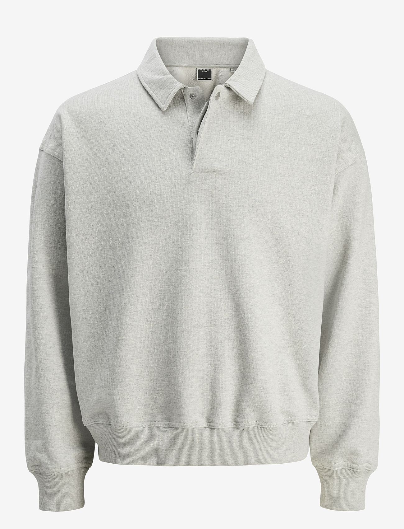 Jack & Jones - JCOCONCRETE POLO SWEAT - langärmelig - light grey melange - 0