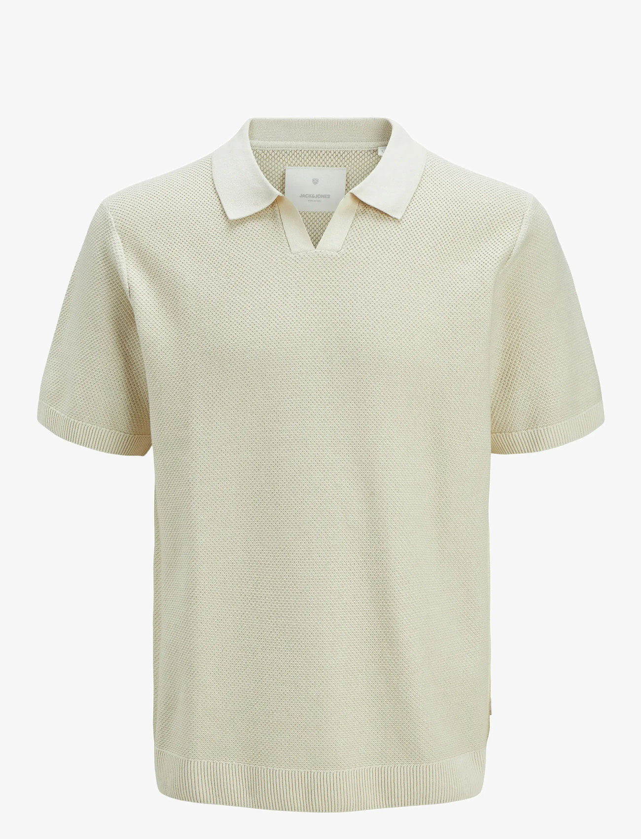 Jack & Jones - JPRCCEASTON KNIT SPLIT NECK SS SN - laveste priser - whitecap gray - 1