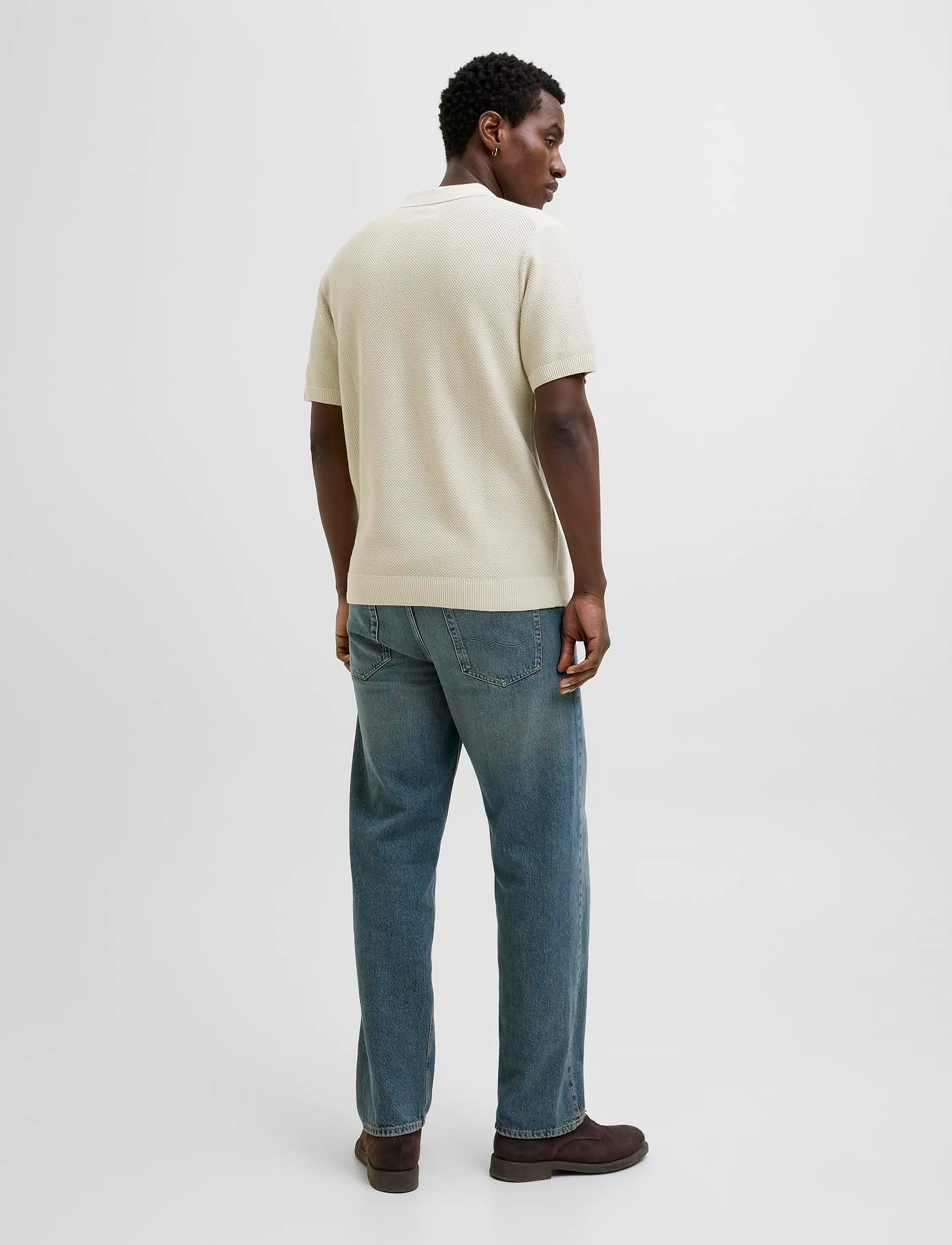 Jack & Jones - JPRCCEASTON KNIT SPLIT NECK SS SN - lowest prices - whitecap gray - 5