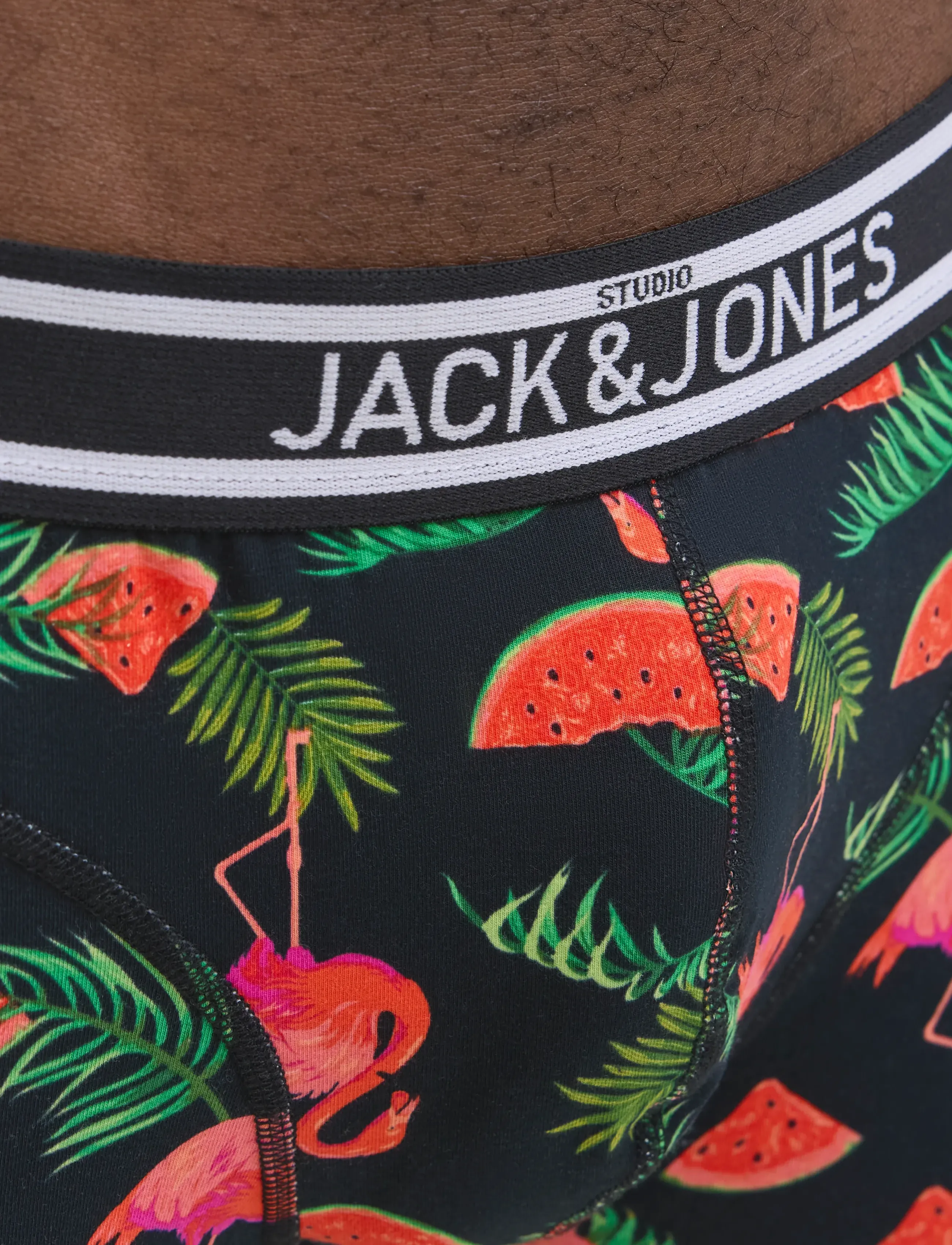Jack & Jones JACWATERMELON TRUNKS 3 PACK SN - Tänavastiil - BLACK / black