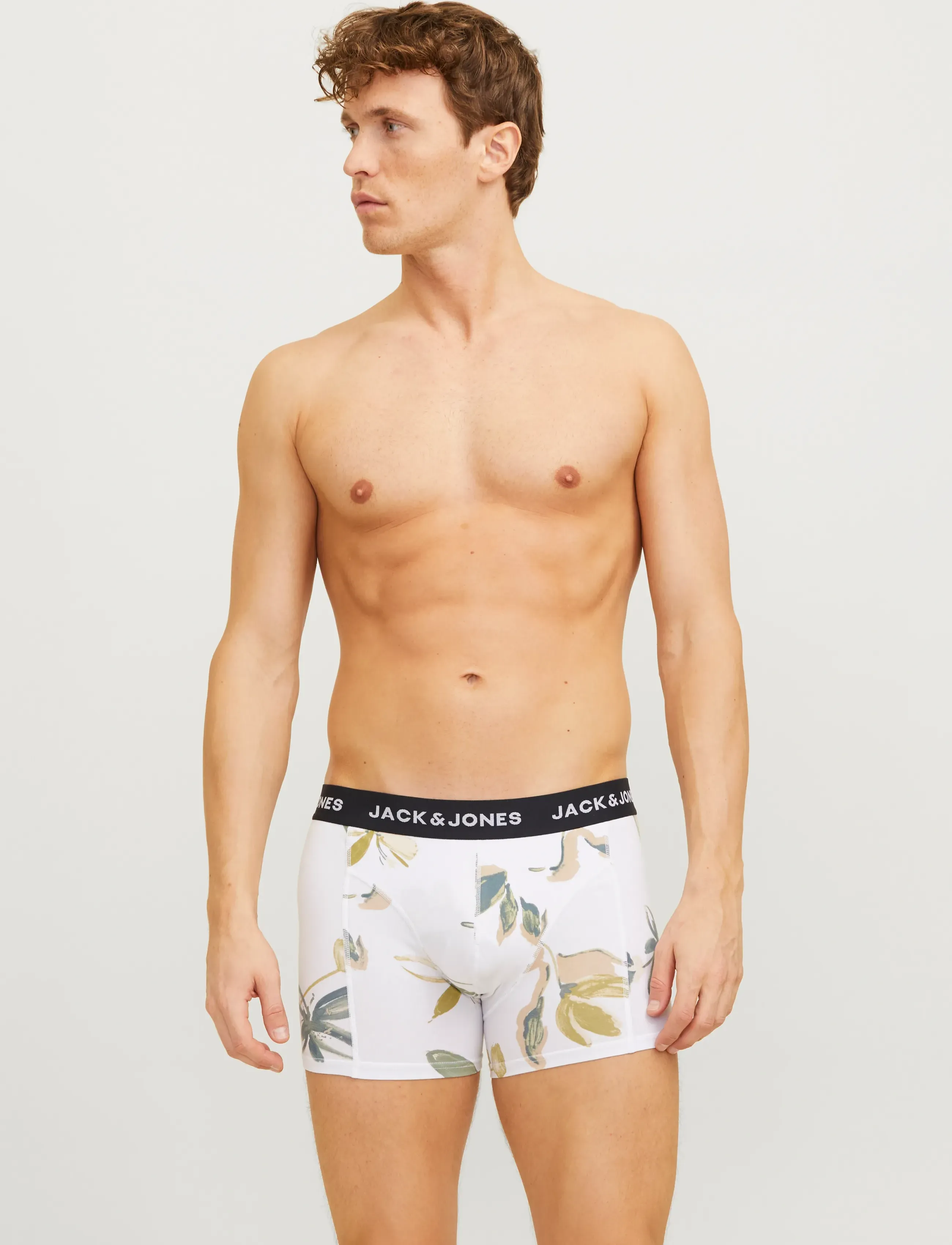 Jack & Jones - JACABSTRACT TRUNKS 3 PACK SN - najniższe ceny - iron gate - 3