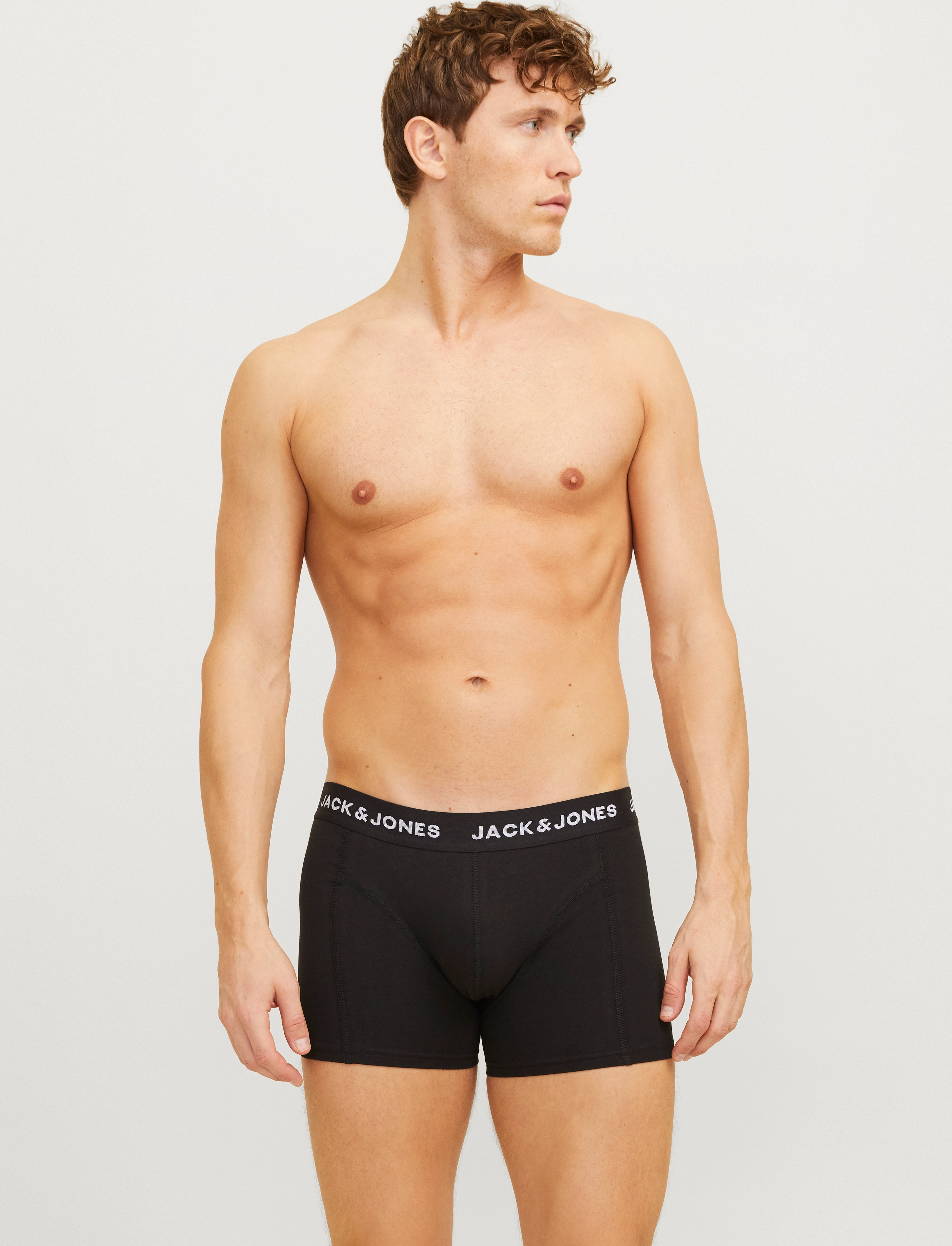 Jack & Jones - JACABSTRACT TRUNKS 3 PACK SN - najniższe ceny - iron gate - 4
