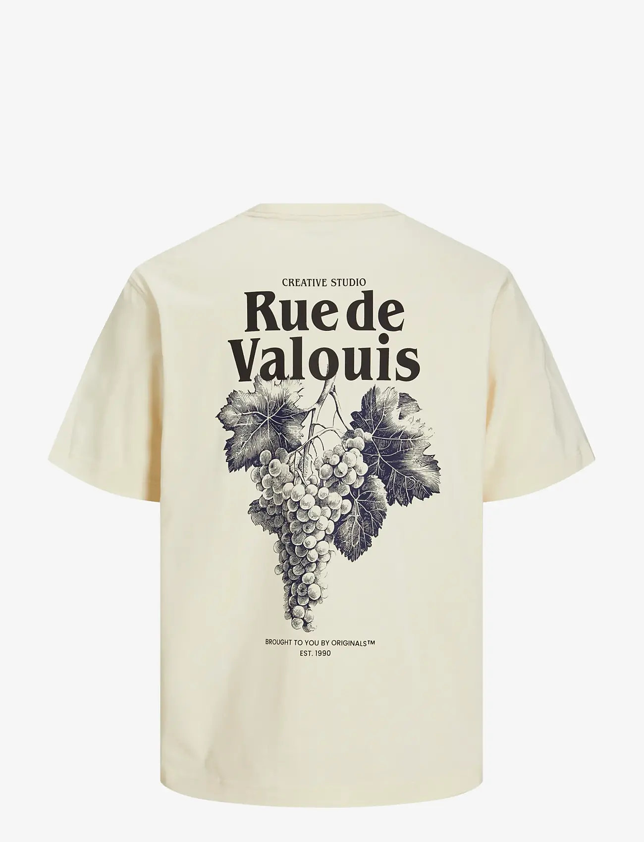 Jack & Jones - JORPAROS EASTER SKETCH TEE SS CREW N LN - lühikeste varrukatega t-särgid - antique white - 2