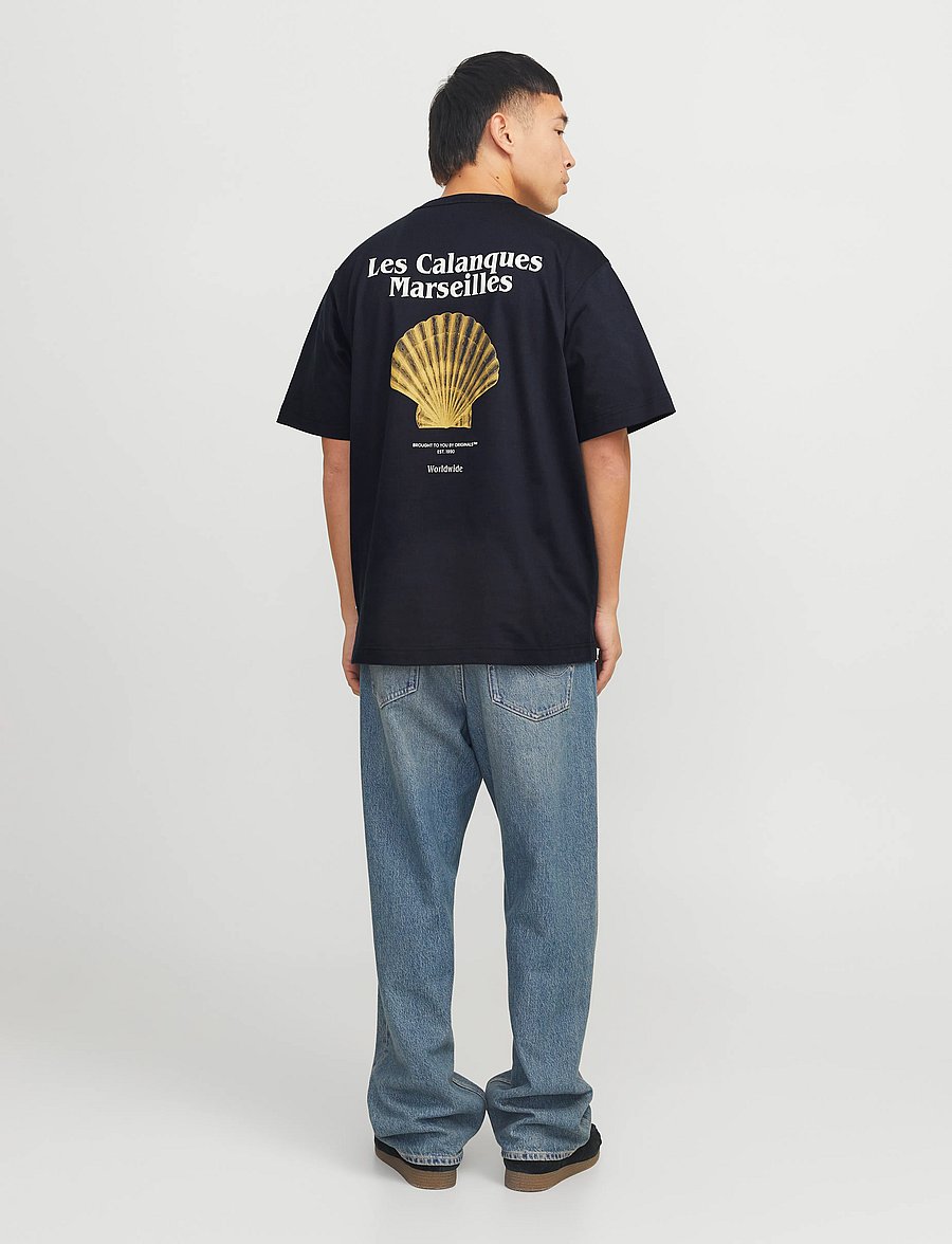 Jack & Jones - JORPAROS EASTER SKETCH TEE SS CREW N LN - kortærmede t-shirts - black - 3