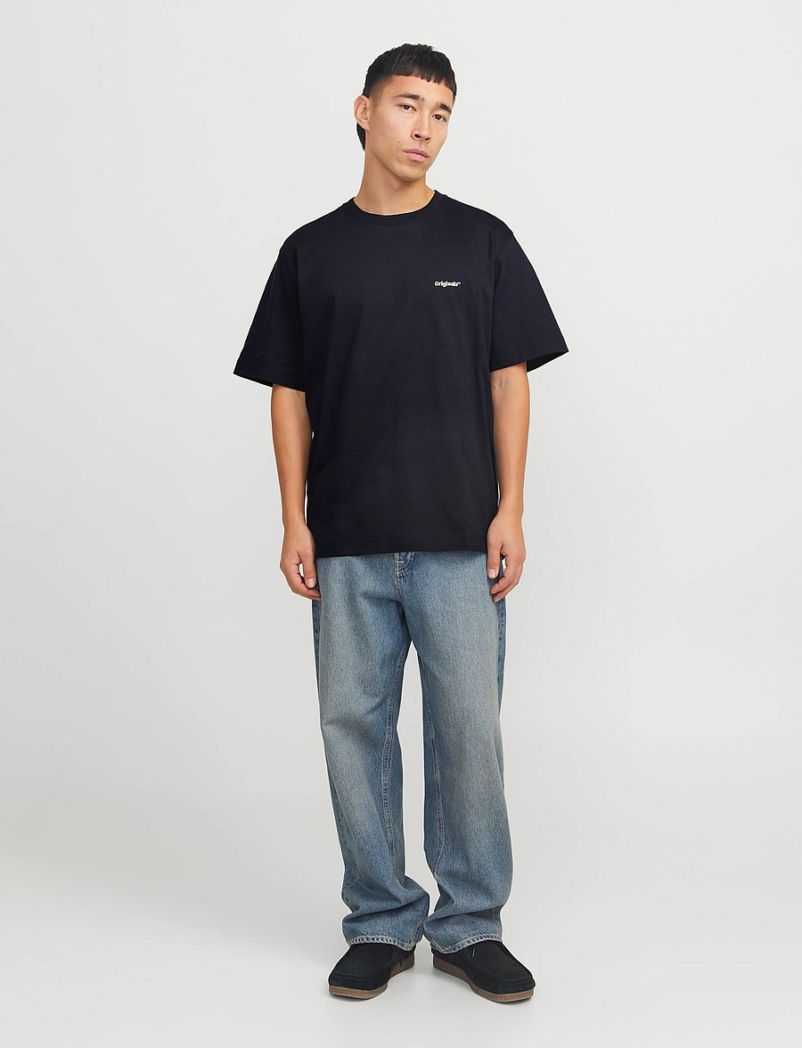 Jack & Jones - JORPAROS EASTER SKETCH TEE SS CREW N LN - kortærmede t-shirts - black - 5
