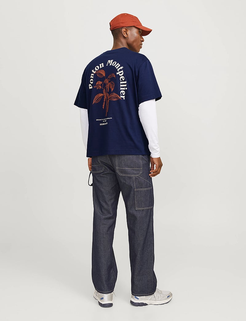 Jack & Jones - JORPAROS EASTER SKETCH TEE SS CREW N LN - kurzärmelig - ocean cavern - 2
