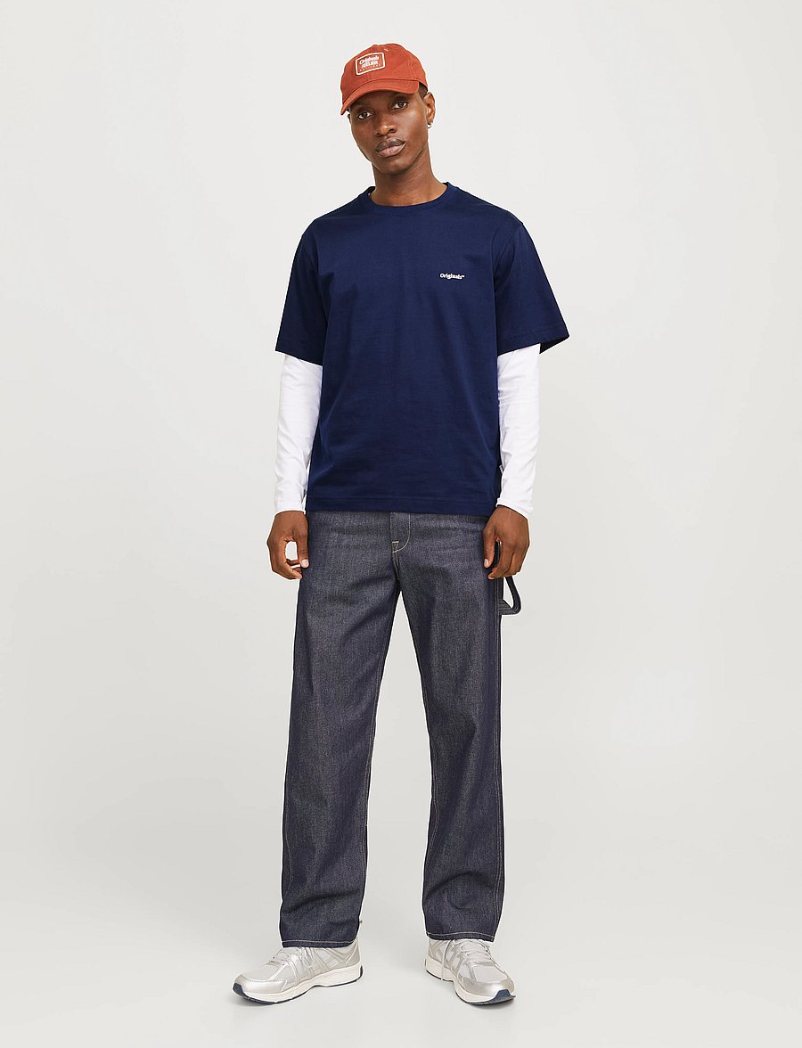 Jack & Jones - JORPAROS EASTER SKETCH TEE SS CREW N LN - kurzärmelig - ocean cavern - 5