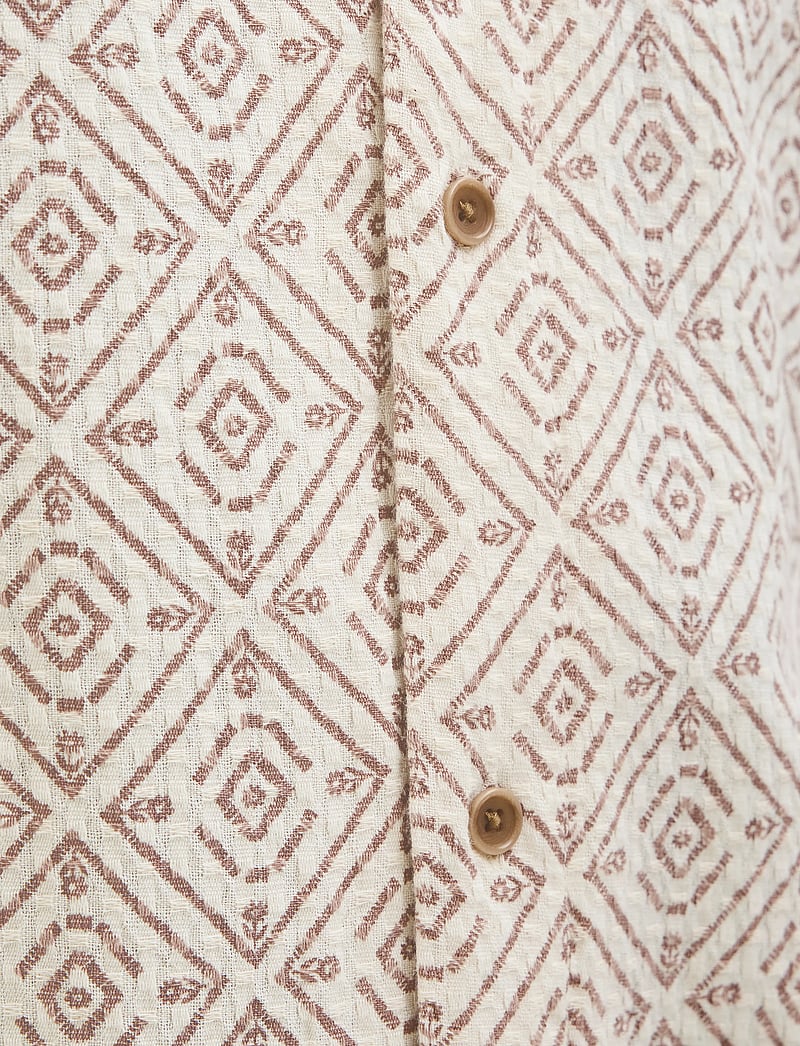 Jack & Jones - JPRBLUVINCENT PRINT RESORT S/S SHIRT SN - kurzarmhemden - oatmeal - 3