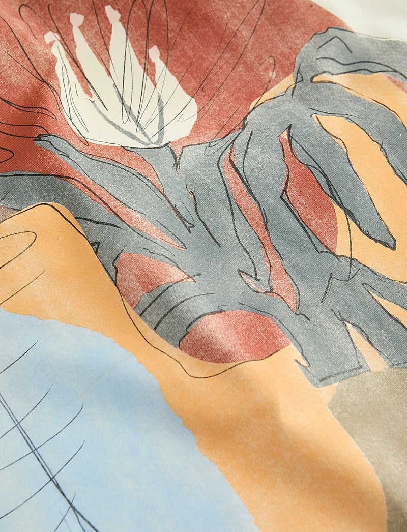 Jack & Jones - JORPAROS ABSTRACT TEE SS CREW NECK - kurzärmelig - antique white - 1