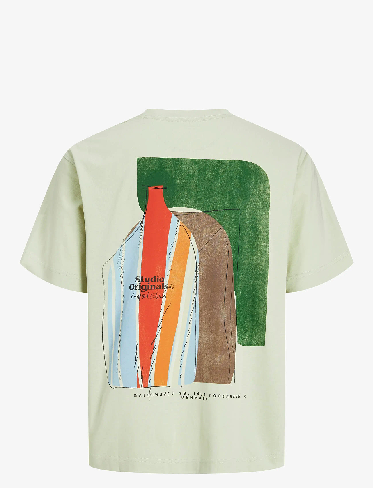 Jack & Jones - JORPAROS ABSTRACT TEE SS CREW NECK - lühikeste varrukatega t-särgid - celadon tint - 1