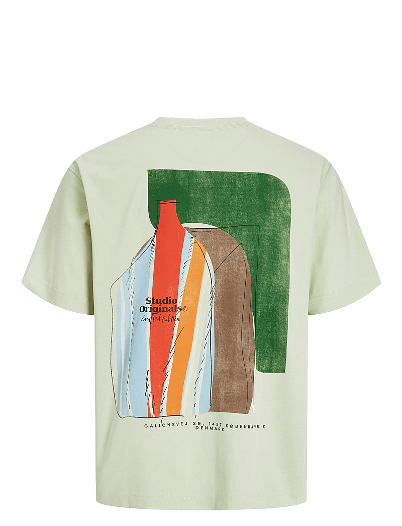 Jack & Jones - JORPAROS ABSTRACT TEE SS CREW NECK - lühikeste varrukatega t-särgid - celadon tint - 1