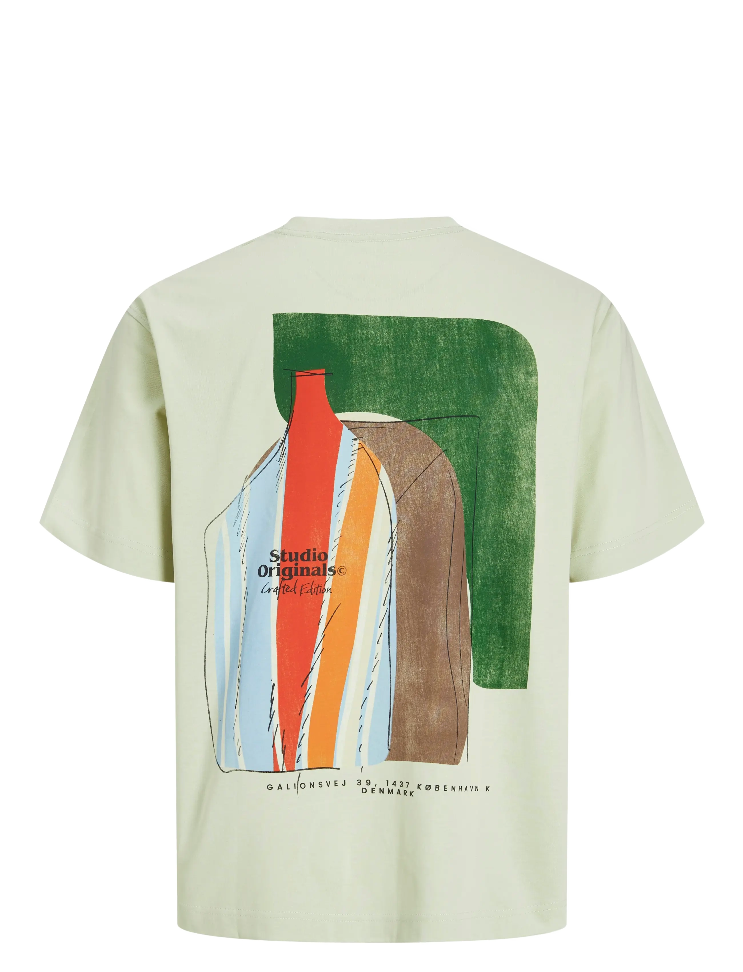 Jack & Jones - JORPAROS ABSTRACT TEE SS CREW NECK - celadon tint - 1