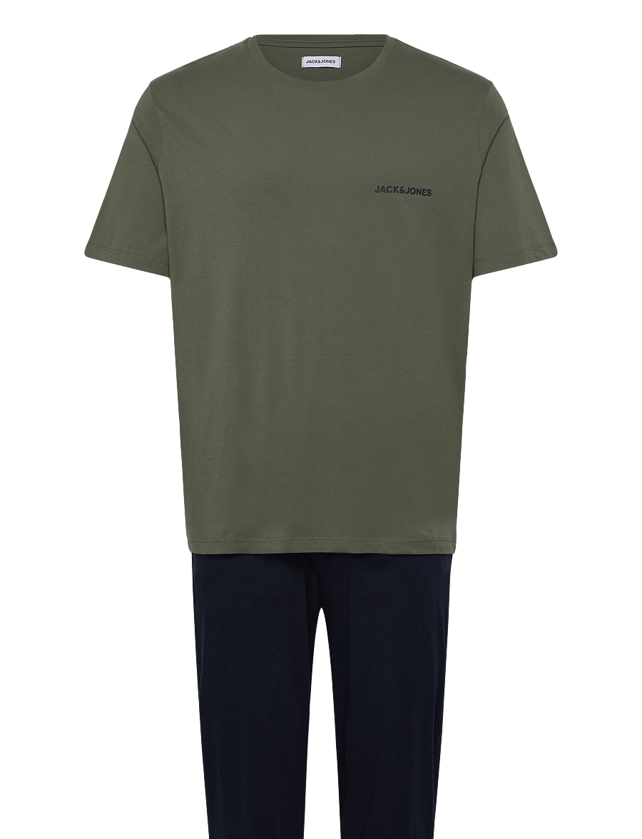 Jack & Jones - JACEVEREST SS TEE AND PANTS SET W - pidžamas tops - beetle - 1