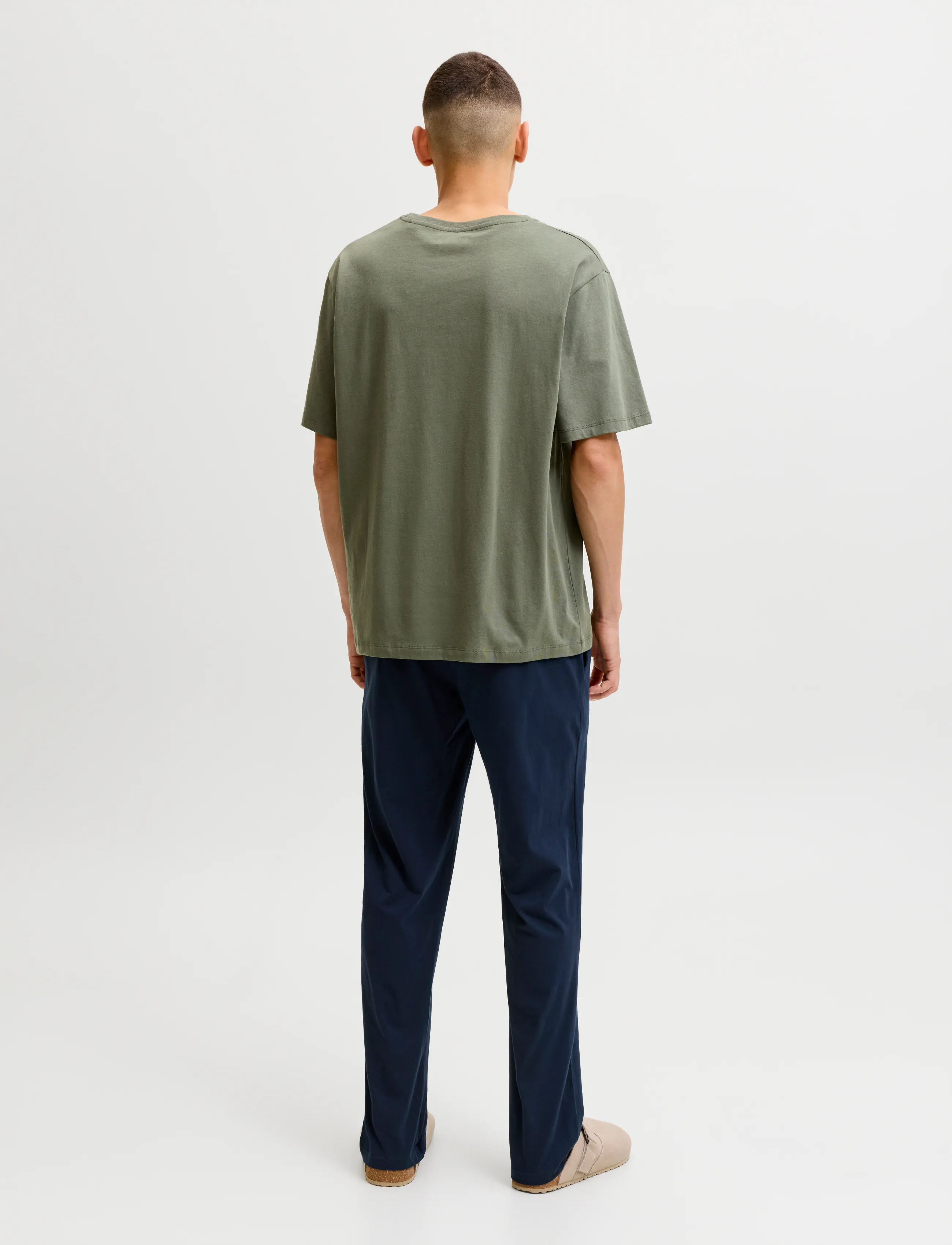 Jack & Jones - JACEVEREST SS TEE AND PANTS SET W - pidžamas tops - beetle - 5